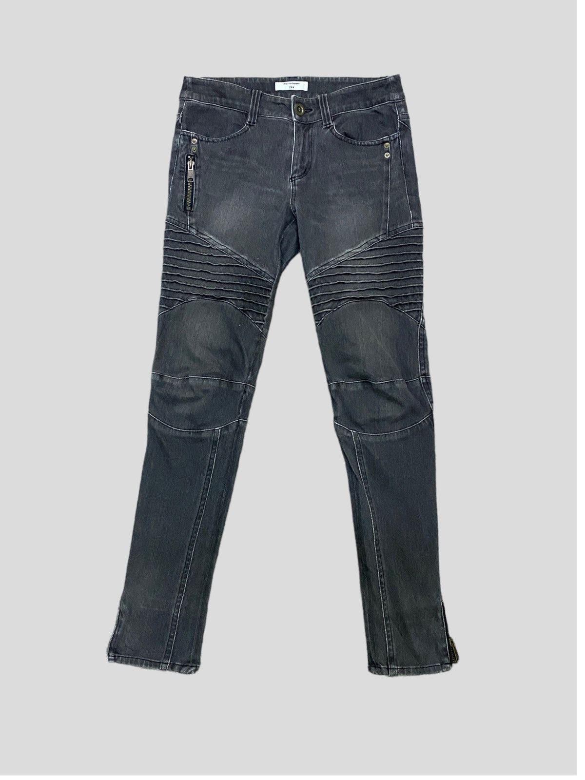 Japanese Brand × Vintage VINTAGE KOJI TACHIYAMA BIKERS ZIPPER DESIGN SKINNY FIT Size US 28 / EU 44 - 2 Thumbnail