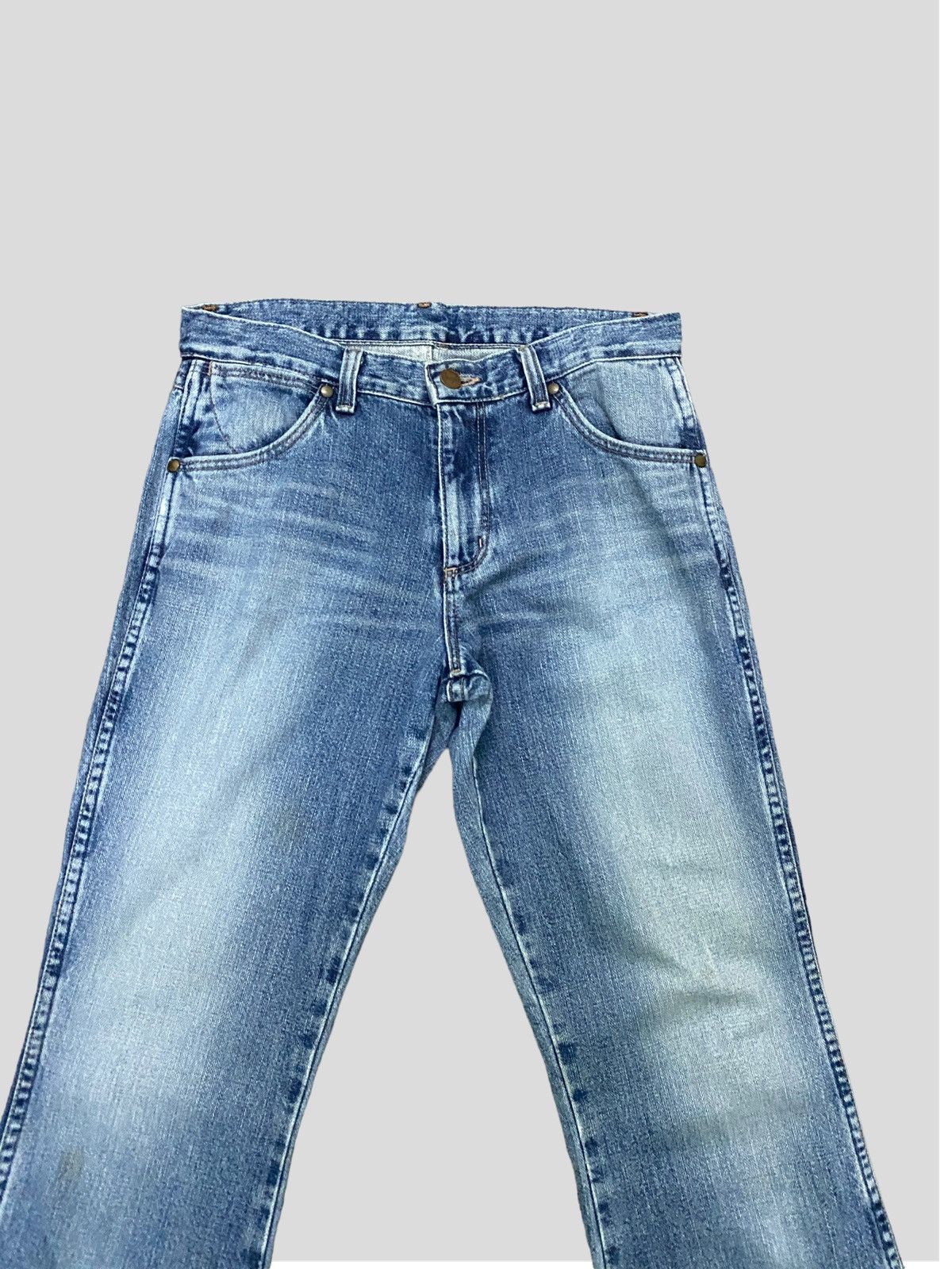Japanese Brand × Vintage × Wrangler VINTAGE WRANGLER FLARED BOOTCUT DISTRESSED DENIM Size US 26 / EU 42 - 5 Thumbnail