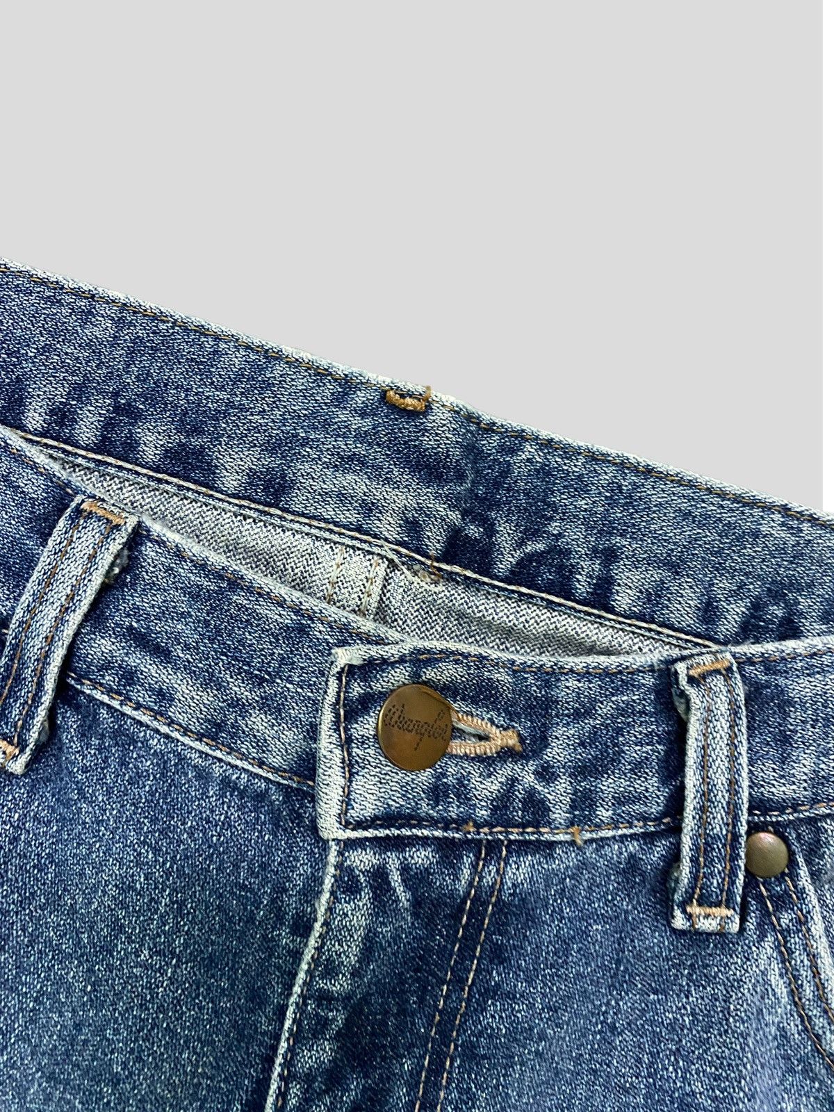 Japanese Brand × Vintage × Wrangler VINTAGE WRANGLER FLARED BOOTCUT DISTRESSED DENIM Size US 26 / EU 42 - 7 Thumbnail
