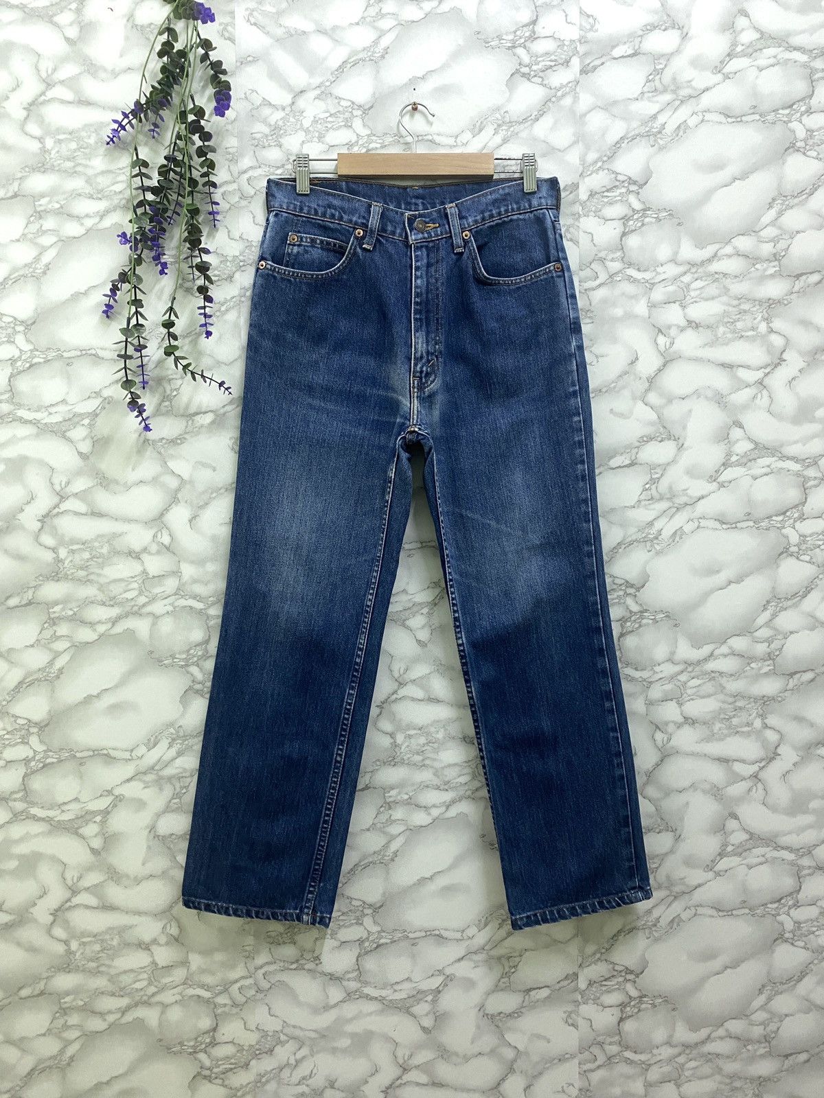image of Vintage 90's Levis 854 Orange Tab Denim Jeans in Blue, Men's (Size 27)
