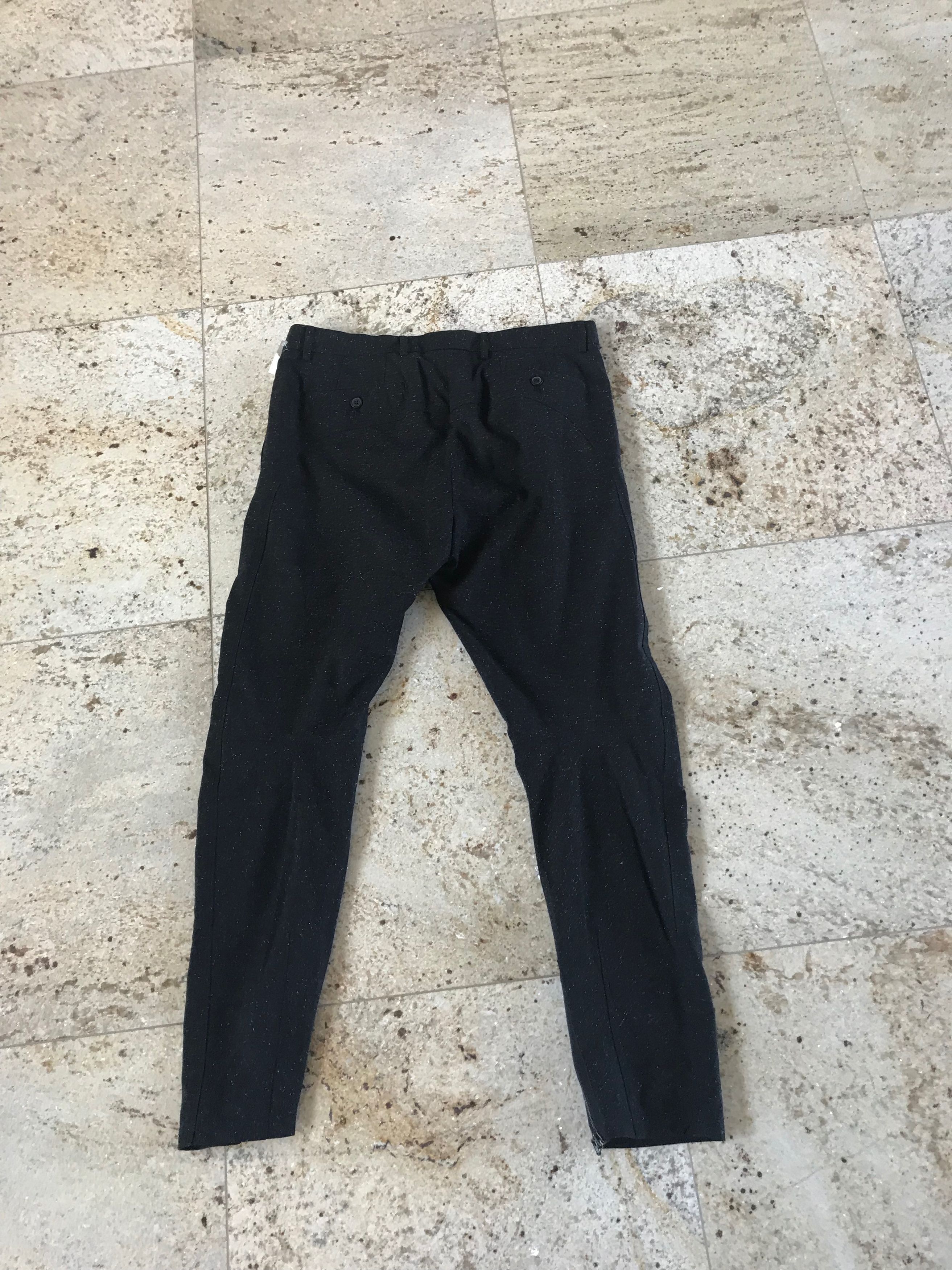 Lanvin Grey Melange Wool Biker Hem Zip Pants Size US 32 / EU 48 - 4 Thumbnail
