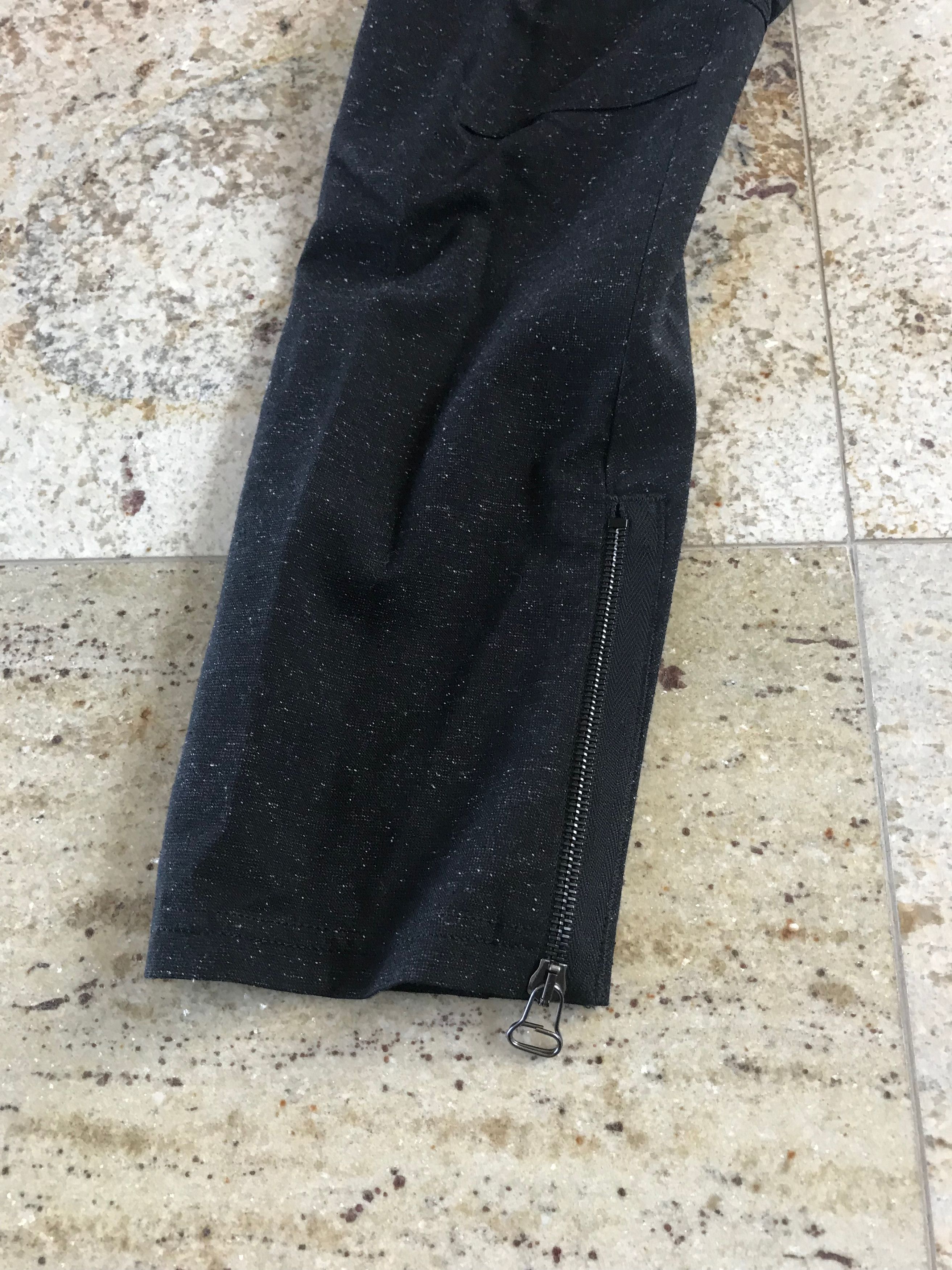 Lanvin Grey Melange Wool Biker Hem Zip Pants Size US 32 / EU 48 - 19 Thumbnail