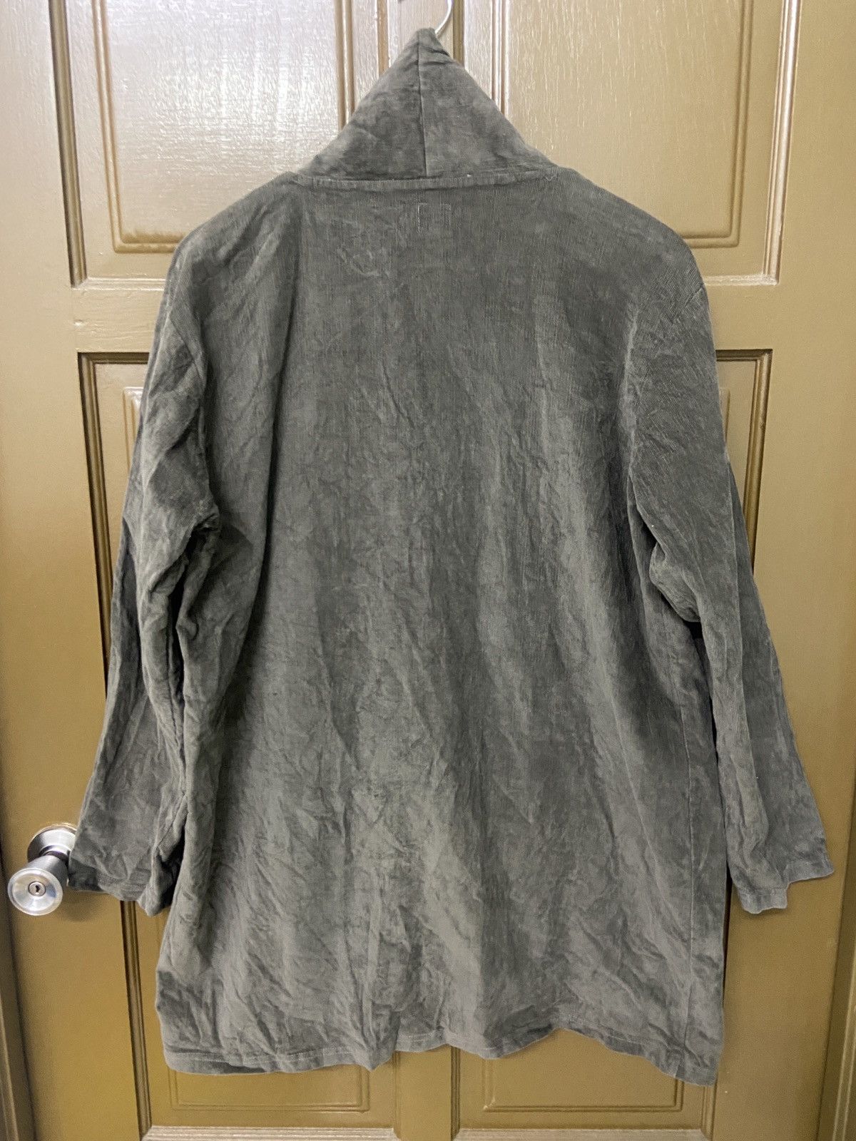 Japanese Brand Quash Disport Corduroy Shawl Collar Buttonless Long Cardigan Size US L / EU 52-54 / 3 - 3 Thumbnail