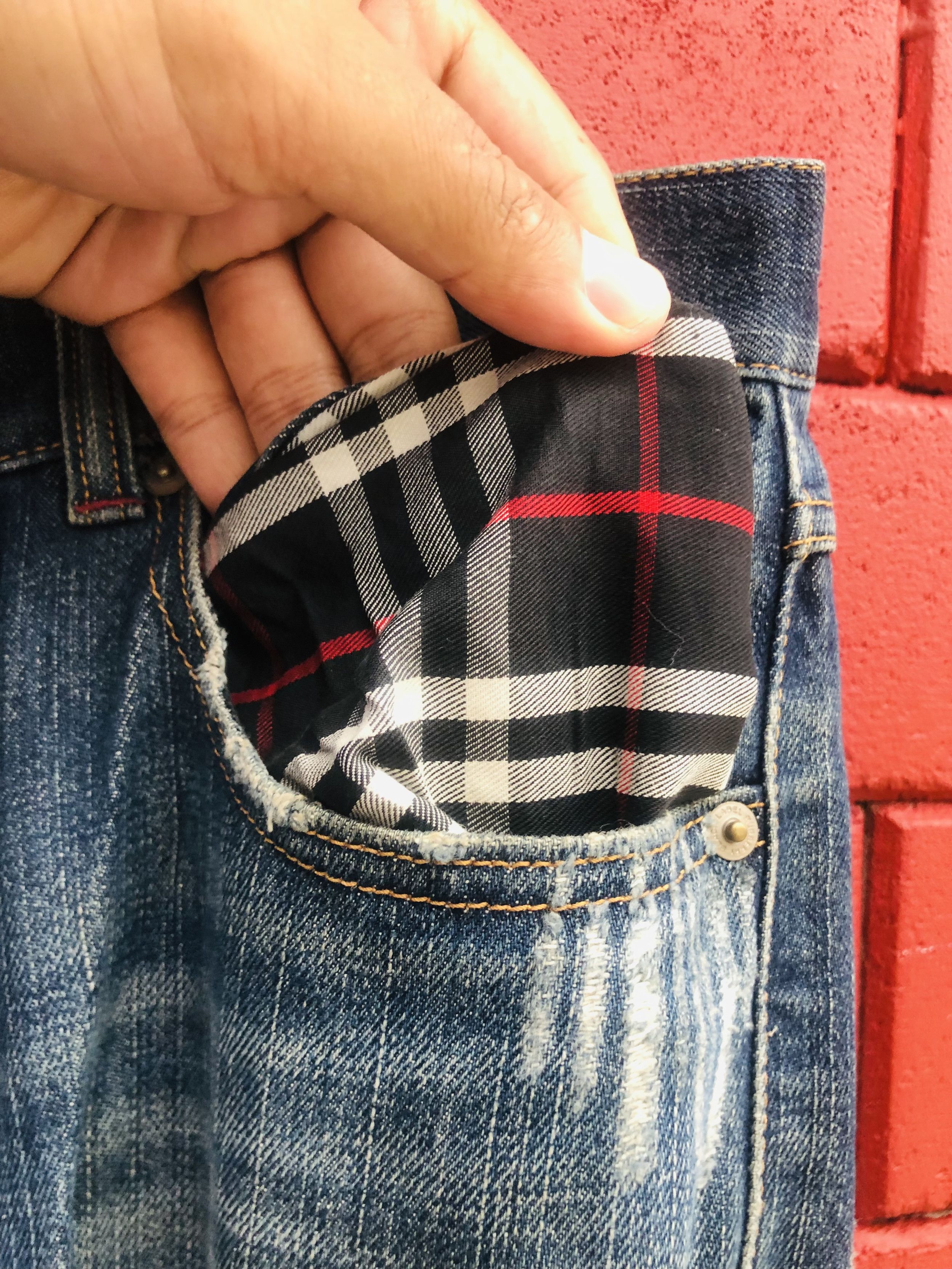 Burberry × Vintage Vintage Burberry Designer Fashion Style Denim Size US 33 - 8 Thumbnail