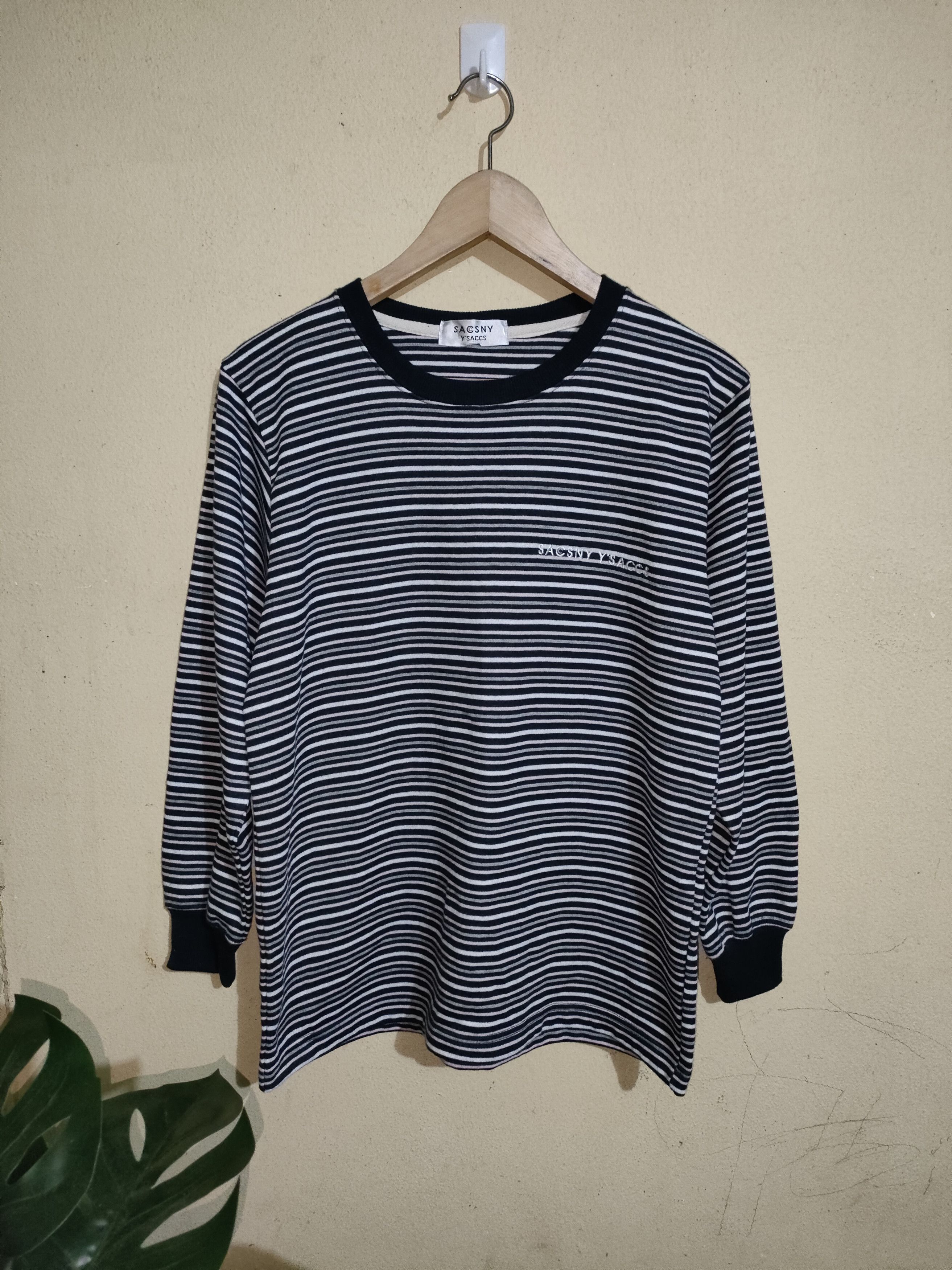Designer × Y's × Yohji Yamamoto Sacsny Y'saccs Stripe Sweetshirt Size US M / EU 48-50 / 2 - 1 Thumbnail