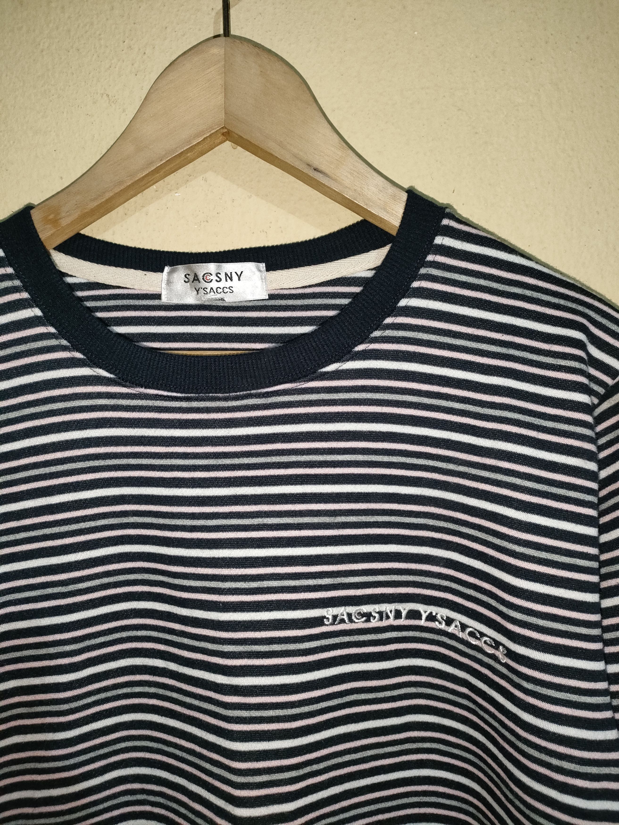 Designer × Y's × Yohji Yamamoto Sacsny Y'saccs Stripe Sweetshirt Size US M / EU 48-50 / 2 - 4 Thumbnail