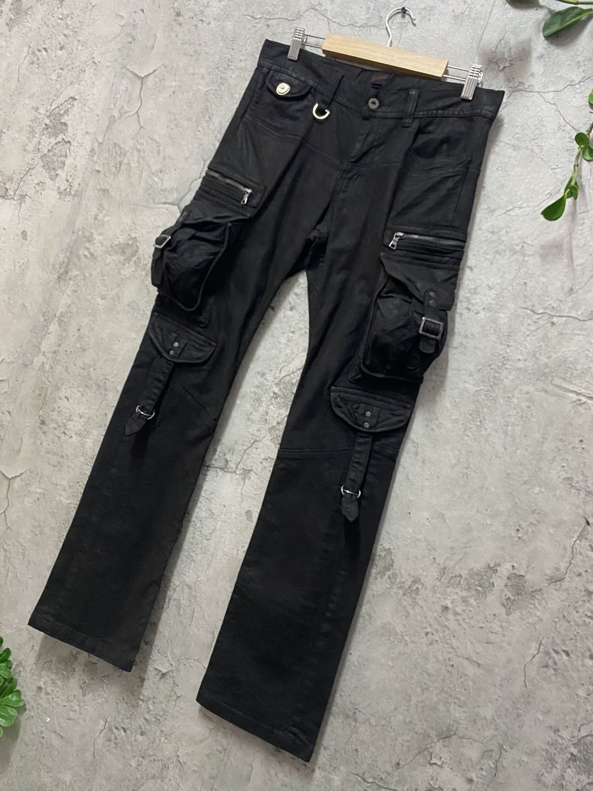 If Six Was Nine × JACKROSE × Yasuyuki Ishii JackRose Bondage Multi Pocket Waxed Denim Cargo Size US 30 / EU 46 - 18 Thumbnail