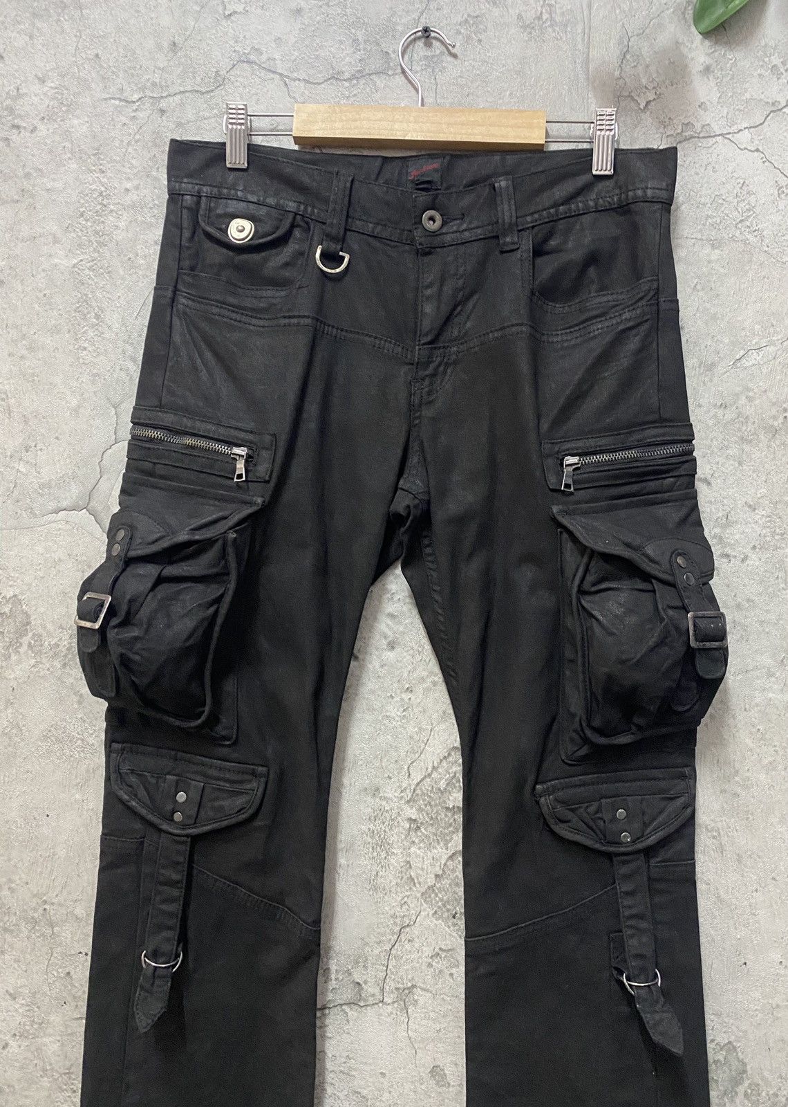 If Six Was Nine × JACKROSE × Yasuyuki Ishii JackRose Bondage Multi Pocket Waxed Denim Cargo Size US 30 / EU 46 - 2 Thumbnail