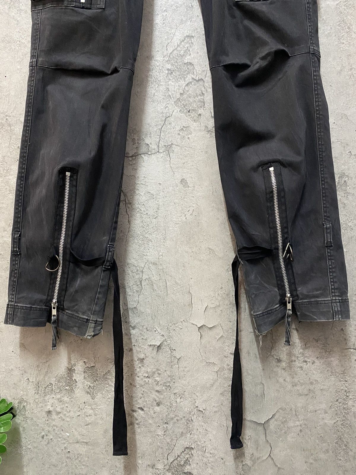 Designer × Japanese Brand WD Japan Flared Tactical Bondage Faded Valvet Cargo Pants Size US 31 - 11 Thumbnail