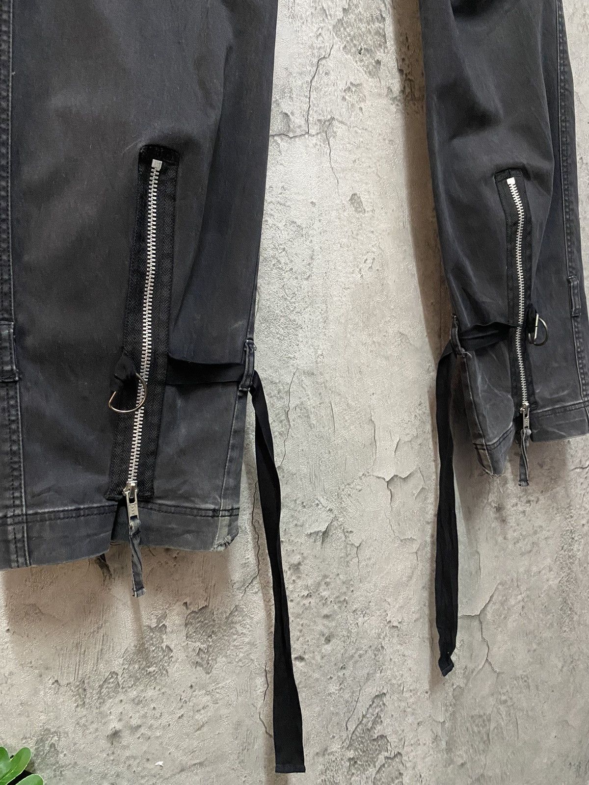 Designer × Japanese Brand WD Japan Flared Tactical Bondage Faded Valvet Cargo Pants Size US 31 - 12 Thumbnail