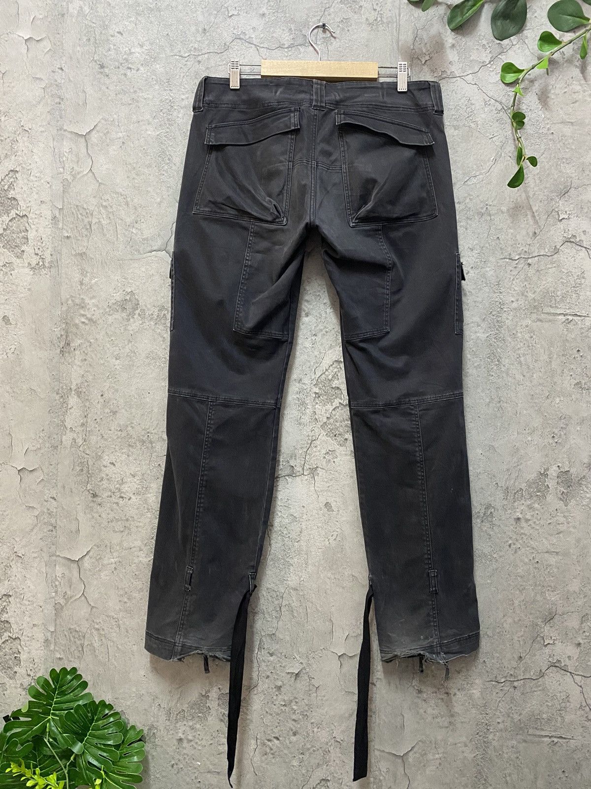 Designer × Japanese Brand WD Japan Flared Tactical Bondage Faded Valvet Cargo Pants Size US 31 - 3 Thumbnail
