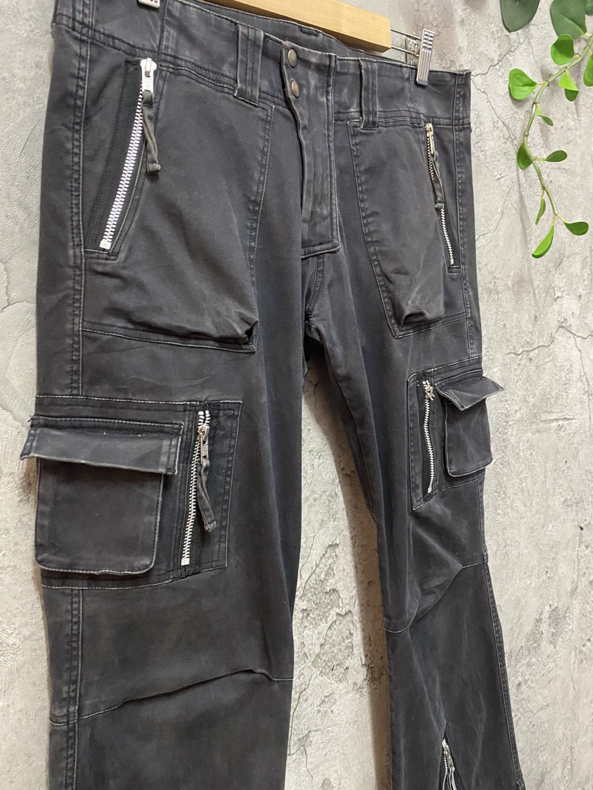 Designer × Japanese Brand WD Japan Flared Tactical Bondage Faded Valvet Cargo Pants Size US 31 - 9 Thumbnail