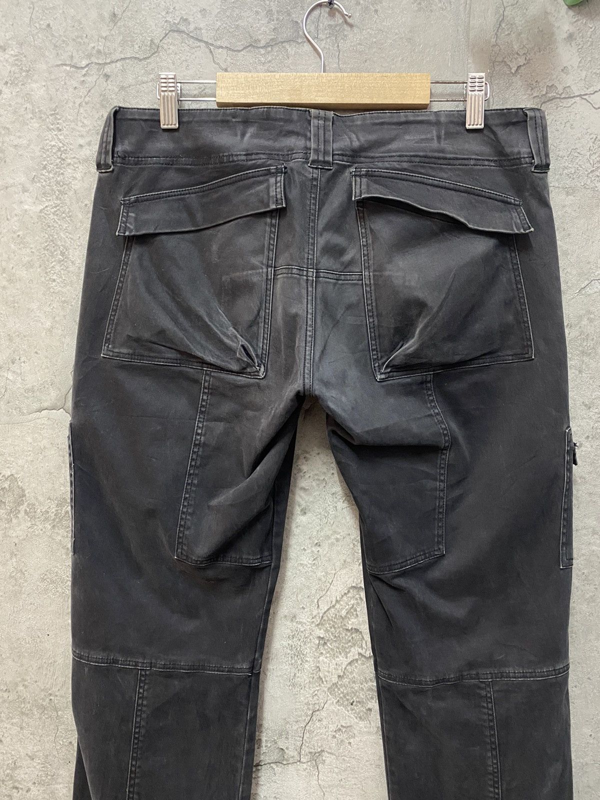 Designer × Japanese Brand WD Japan Flared Tactical Bondage Faded Valvet Cargo Pants Size US 31 - 15 Thumbnail