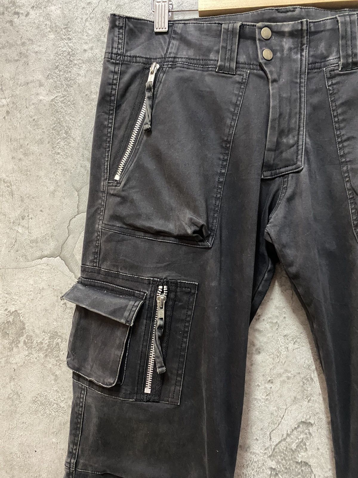 Designer × Japanese Brand WD Japan Flared Tactical Bondage Faded Valvet Cargo Pants Size US 31 - 8 Thumbnail