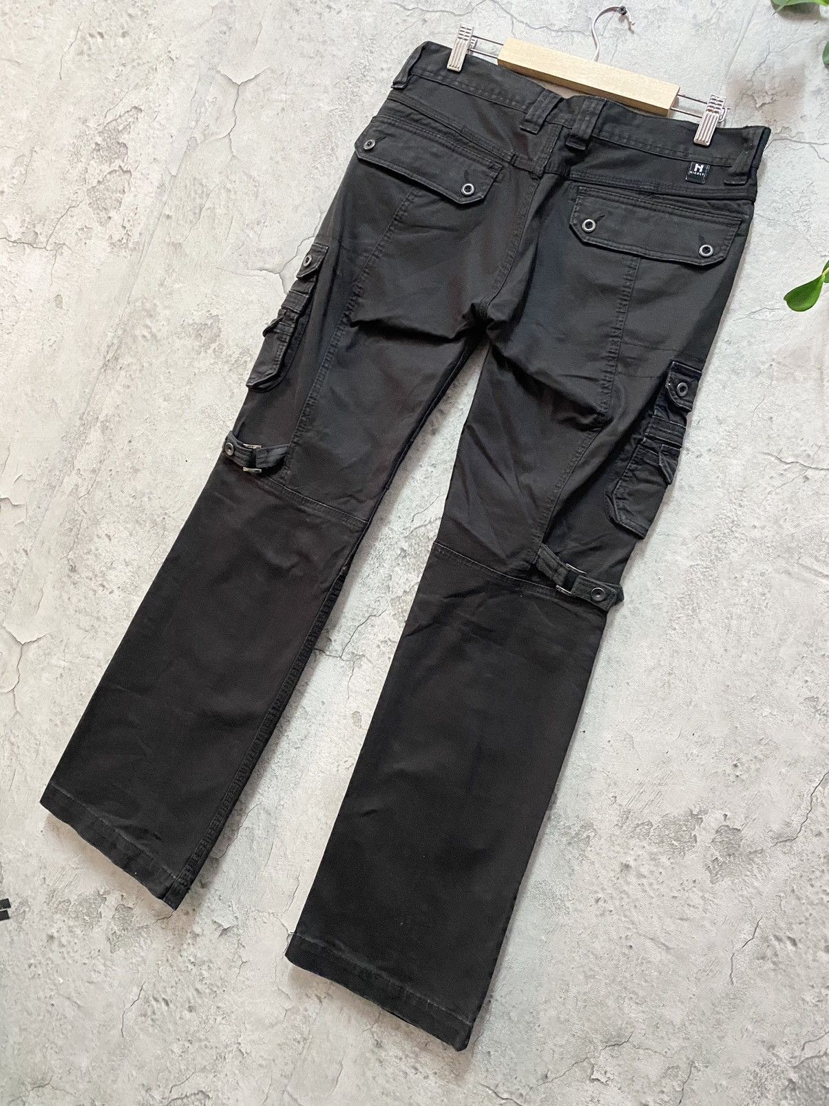Designer × HIDEAWAYS × Japanese Brand Hideaways Japan Tactical Bondage Utility Flared Cargo Pants Size US 31 - 10 Thumbnail