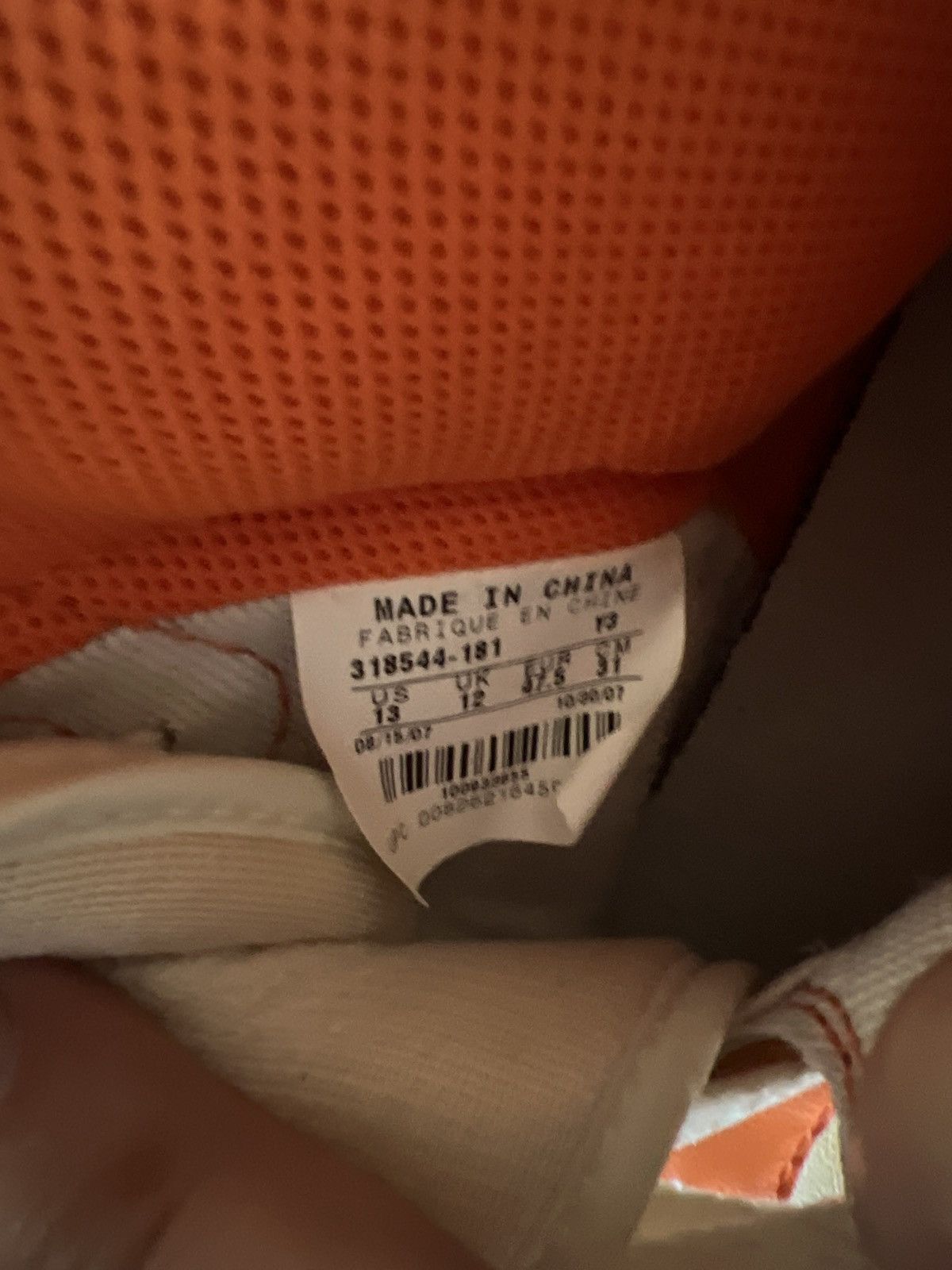 Nike Dunk High Qk Vntg White | Orange Blaze 2007 GRAIL!! Size US 13 / EU 46 - 7 Thumbnail