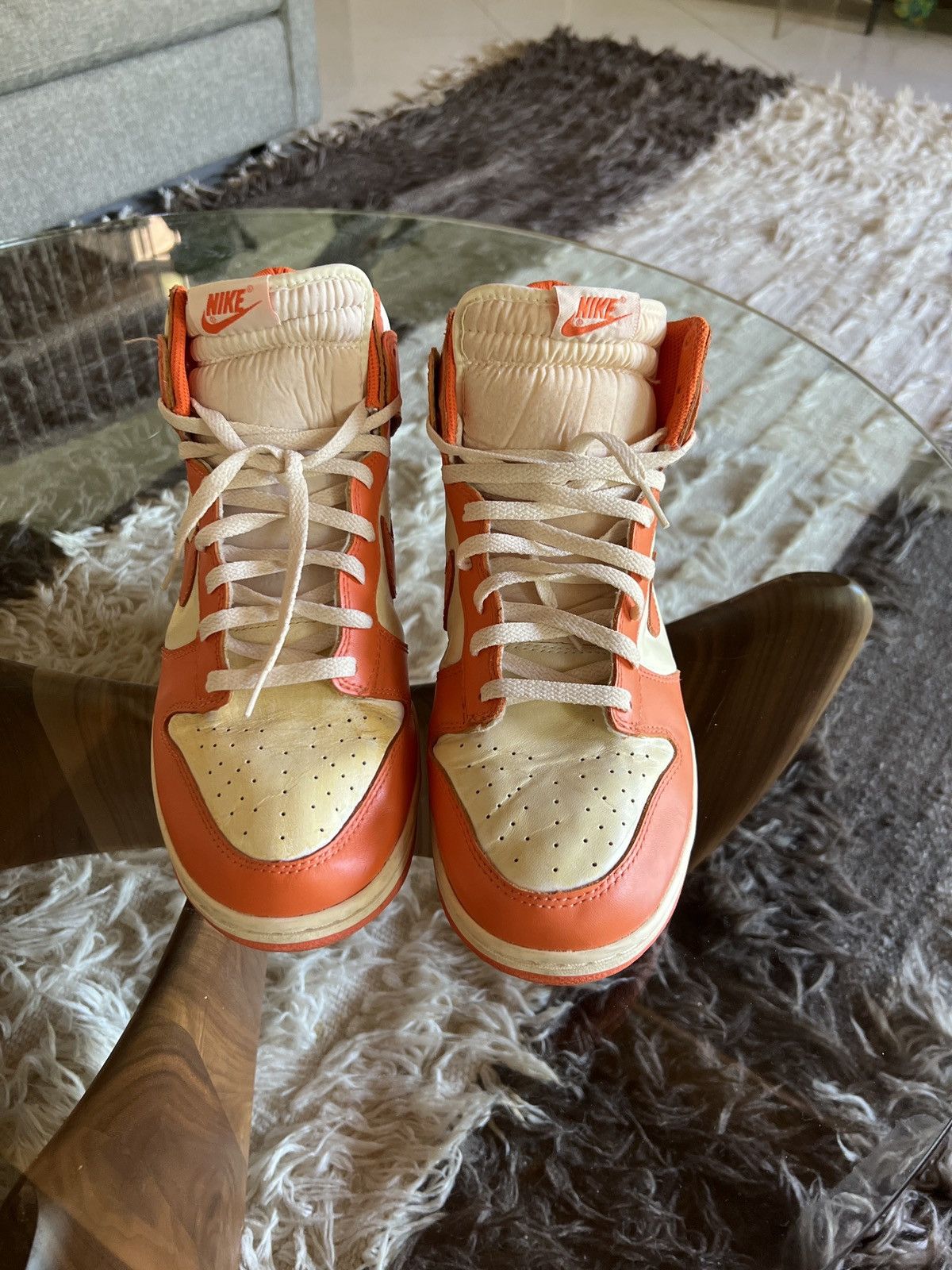 Nike Dunk High Qk Vntg White | Orange Blaze 2007 GRAIL!! Size US 13 / EU 46 - 1 Thumbnail