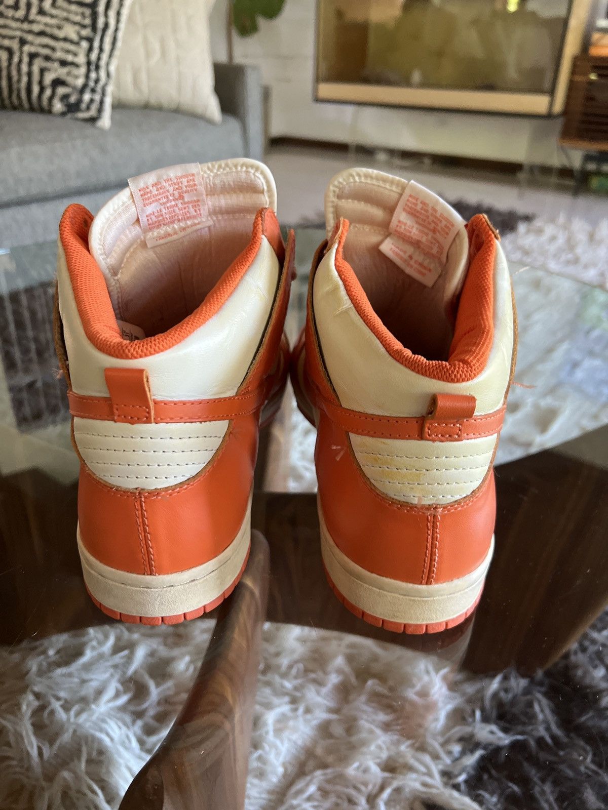 Nike Dunk High Qk Vntg White | Orange Blaze 2007 GRAIL!! Size US 13 / EU 46 - 4 Thumbnail