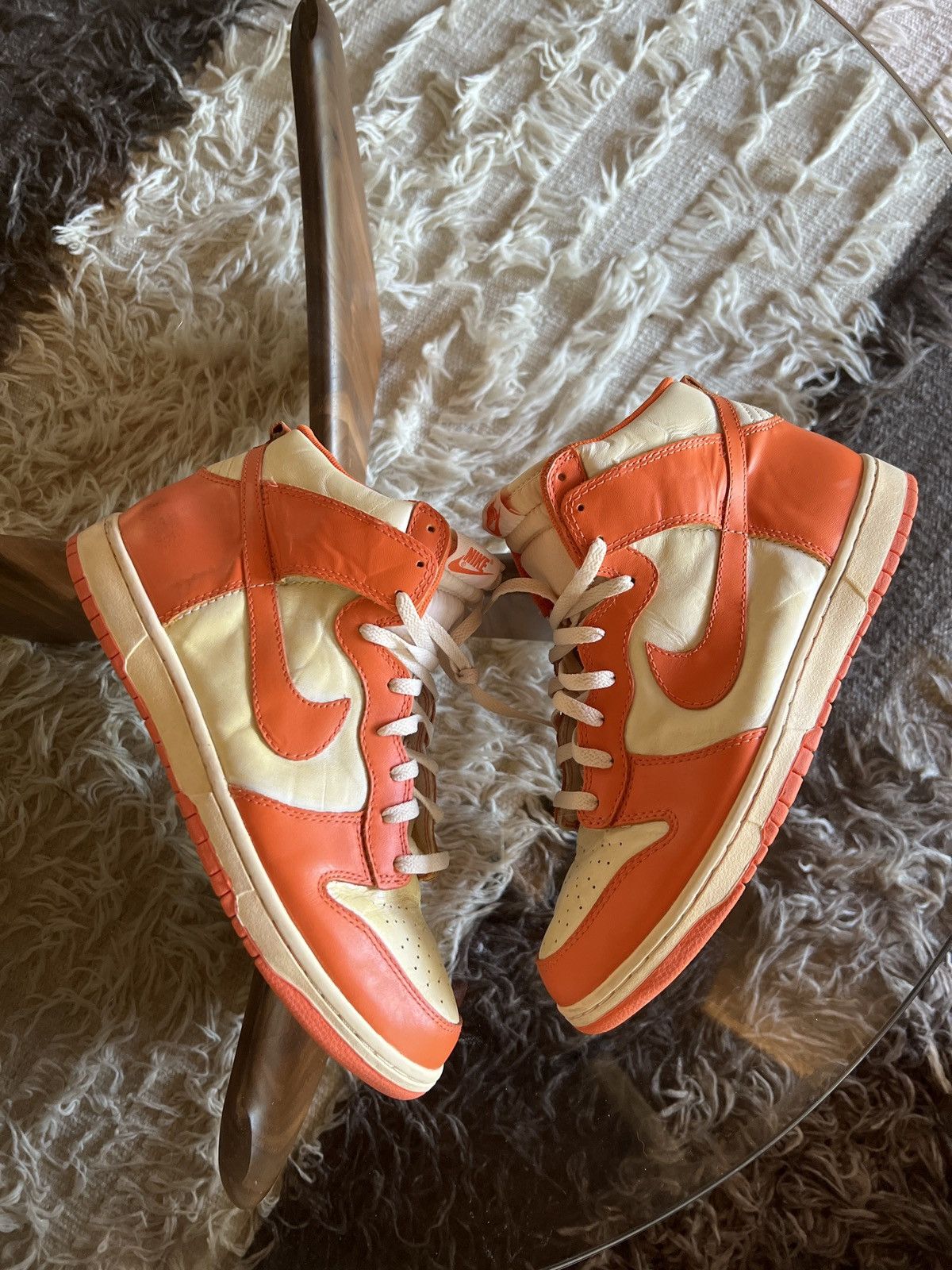 Nike Dunk High Qk Vntg White | Orange Blaze 2007 GRAIL!! Size US 13 / EU 46 - 2 Thumbnail