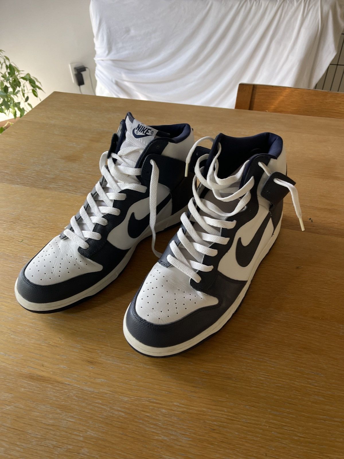 Nike Nike Dunk High White | Midnight Navy 2004 HOLY GRAIL! Size US 13 / EU 46 - 1 Thumbnail
