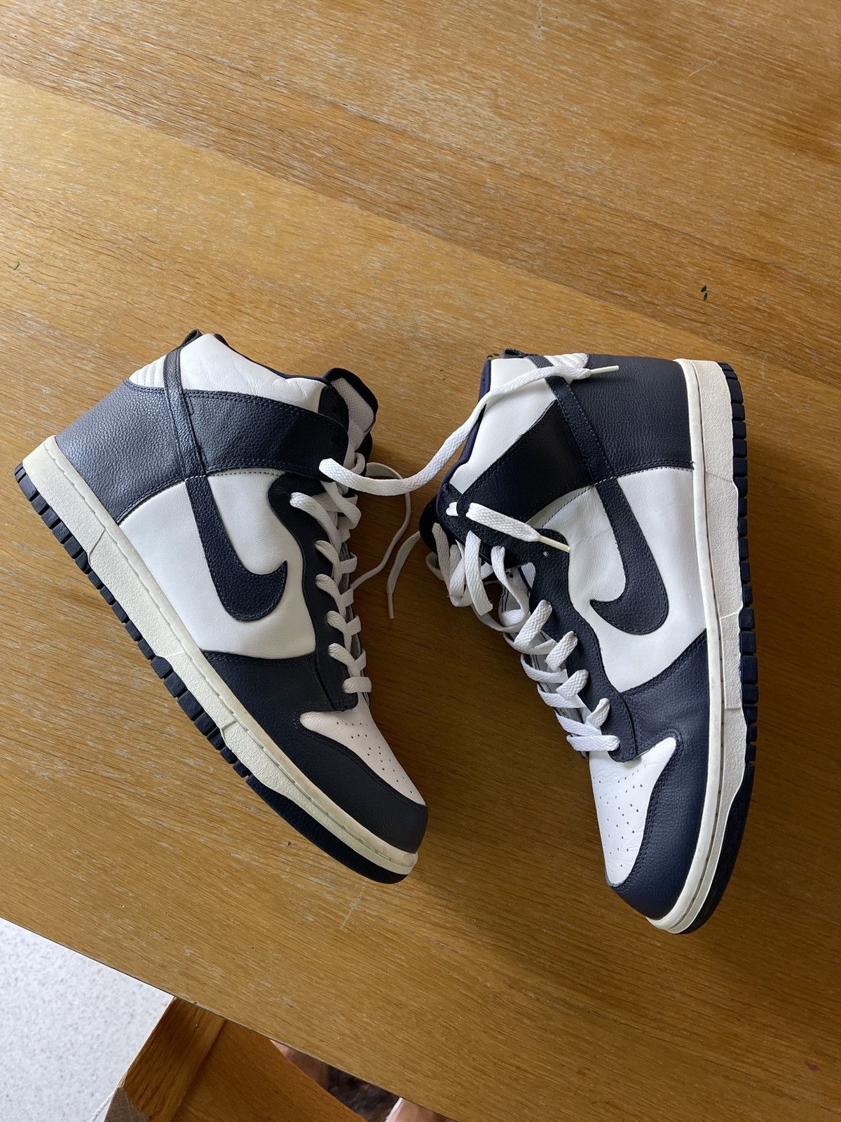 Nike Nike Dunk High White | Midnight Navy 2004 HOLY GRAIL! Size US 13 / EU 46 - 2 Thumbnail