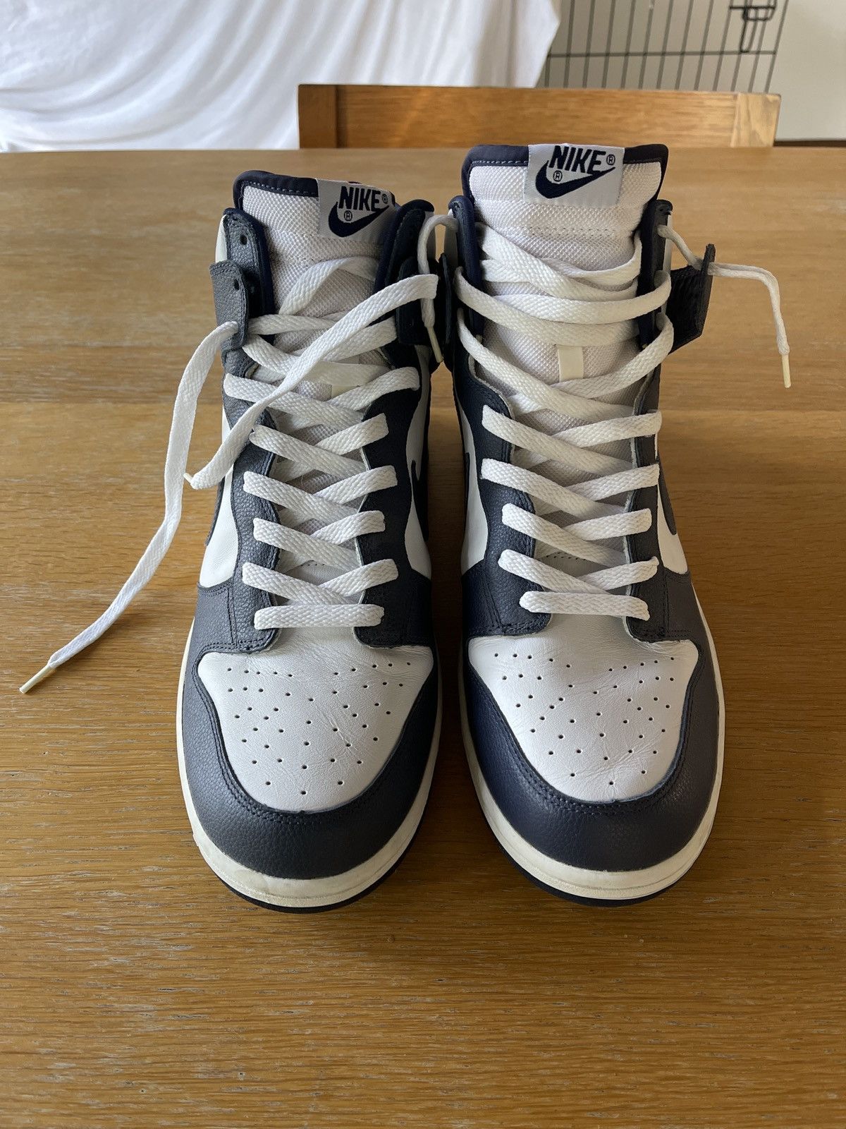 Nike Nike Dunk High White | Midnight Navy 2004 HOLY GRAIL! Size US 13 / EU 46 - 4 Thumbnail