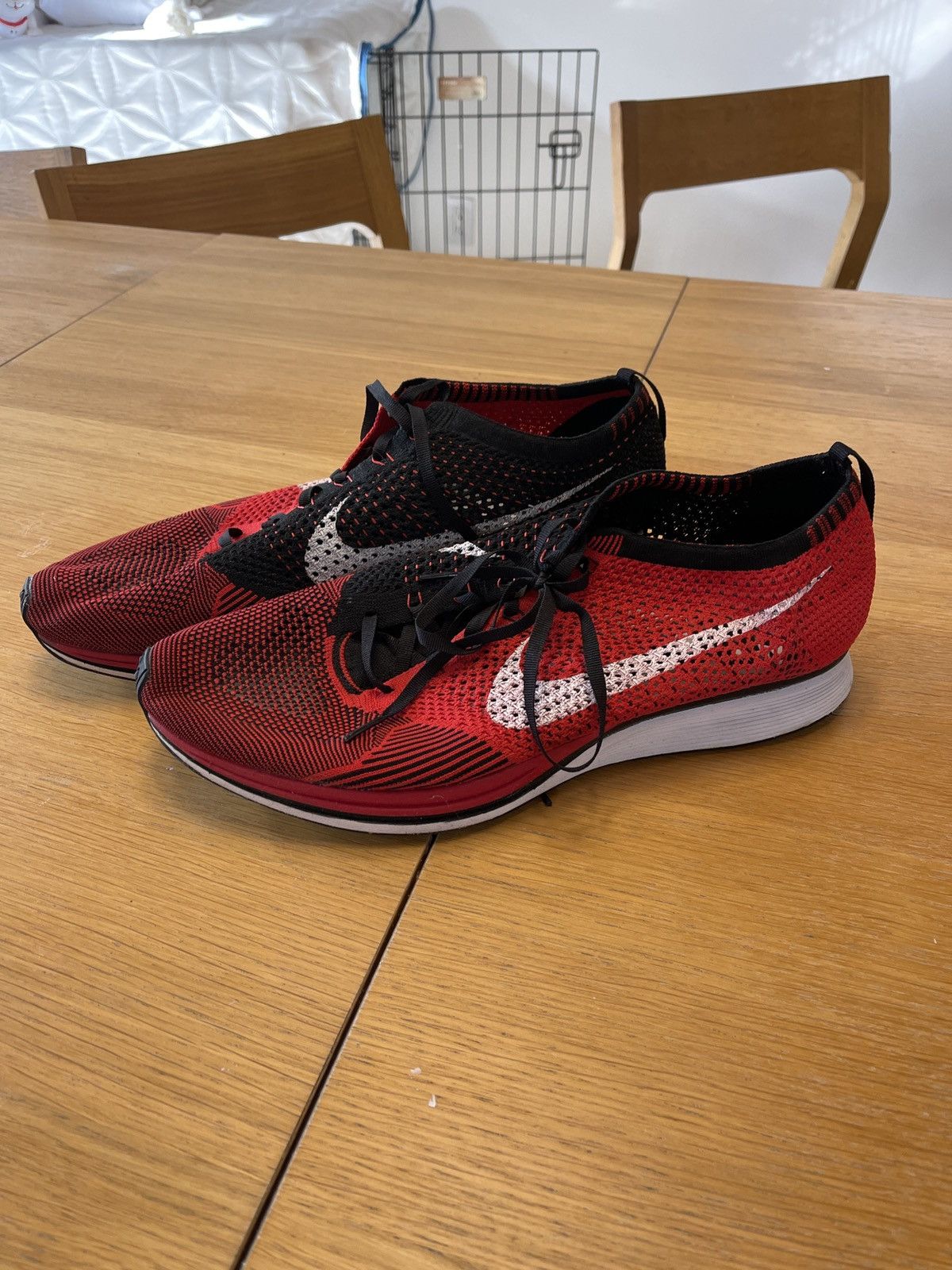 Nike Nike Flyknit Racer University Red 2013 Size 14 Size US 14 / EU 47 - 2 Thumbnail