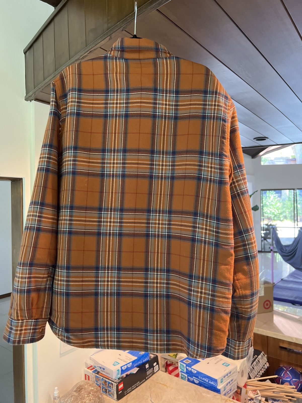 Supreme Supreme Pile Lined Flannel Shirt // Rust XL // FW 2018 Size US XL / EU 56 / 4 - 2 Thumbnail