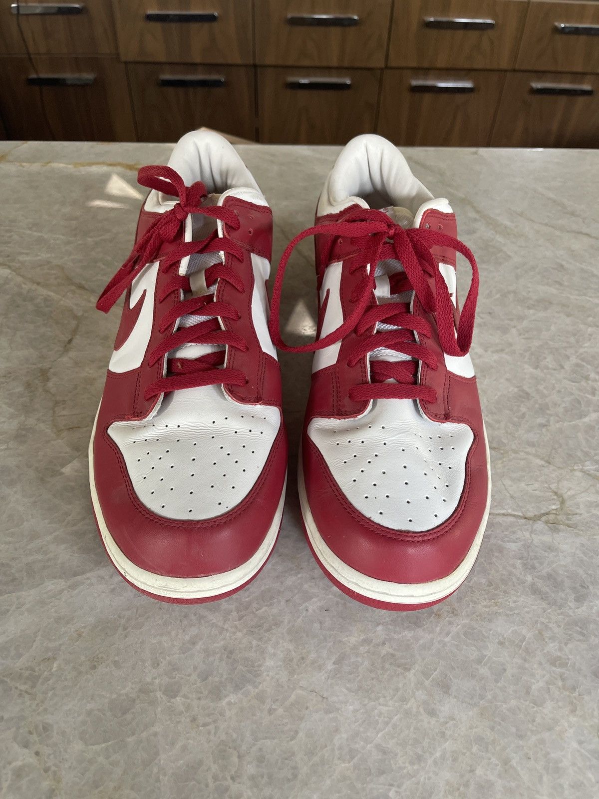 Nike Nike Dunk Low White | Varsity Red 2005 Size 14 Size US 14 / EU 47 - 5 Thumbnail