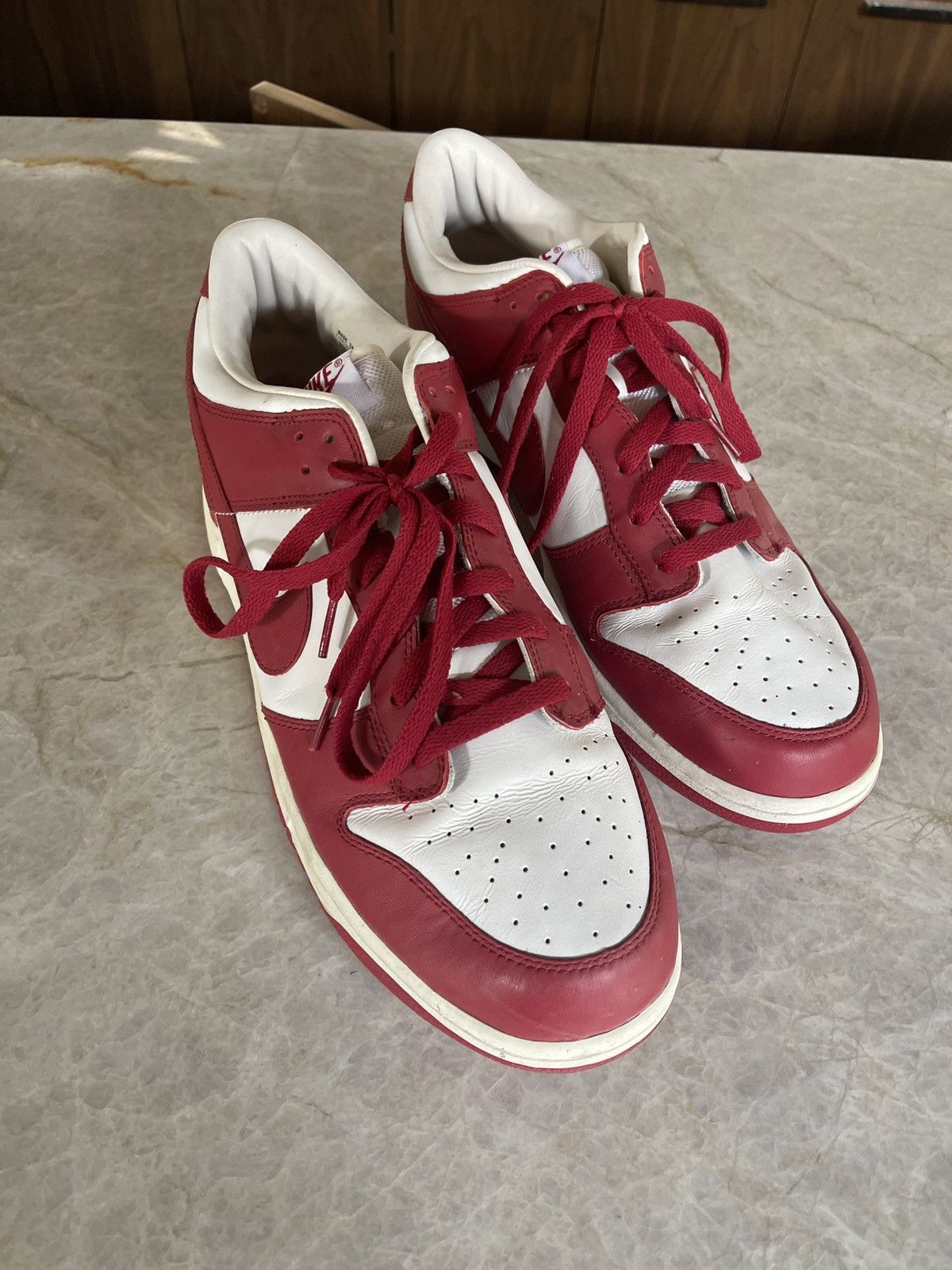 Nike Nike Dunk Low White | Varsity Red 2005 Size 14 Size US 14 / EU 47 - 1 Thumbnail