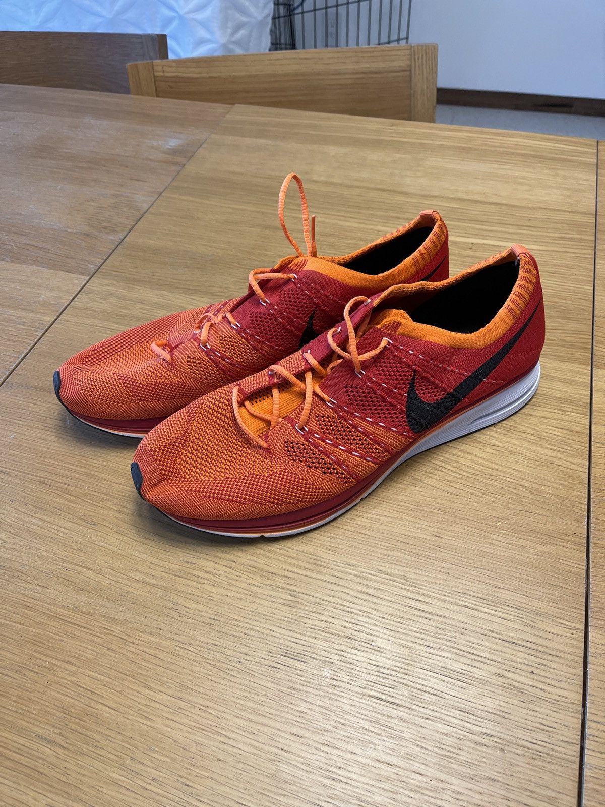 Nike Nike Flyknit Trainer+ University Red | White-Ttl Orng 2012 Size US 14 / EU 47 - 3 Thumbnail