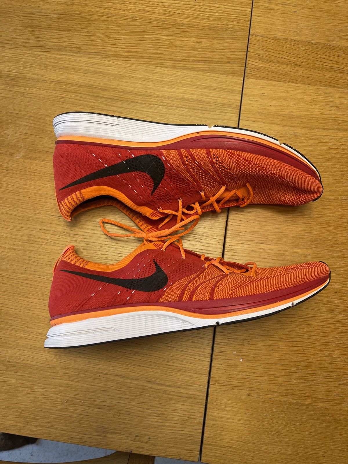 Nike Nike Flyknit Trainer+ University Red | White-Ttl Orng 2012 Size US 14 / EU 47 - 1 Thumbnail