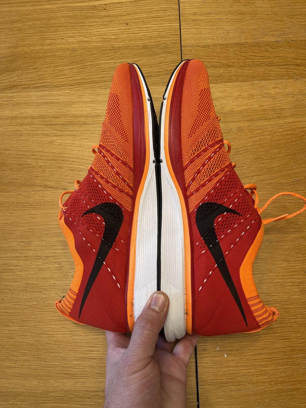 Nike Nike Flyknit Trainer+ University Red | White-Ttl Orng 2012 Size US 14 / EU 47 - 2 Thumbnail