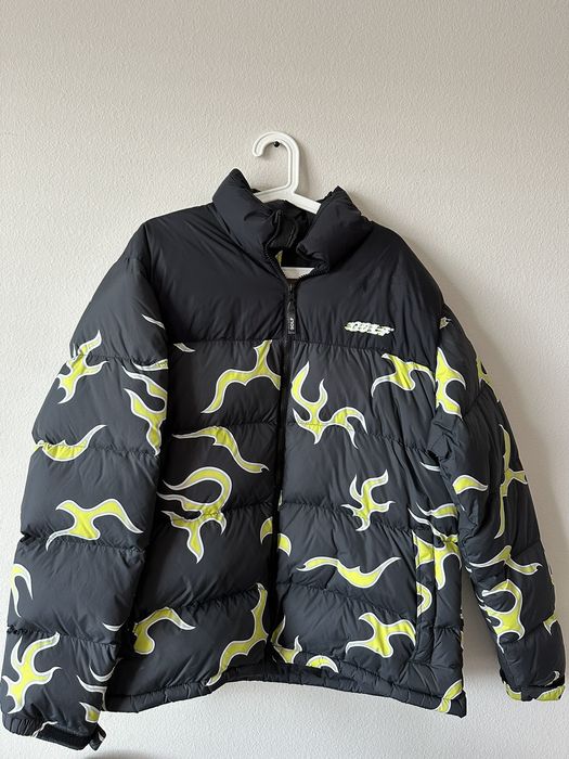 Golf Wang Flame Puffer Jacket Black Golf Wang | Grailed