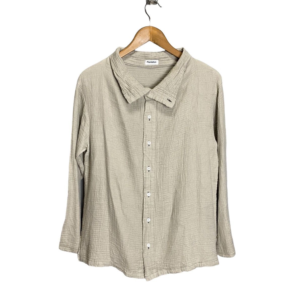 Issey Miyake Plantation by Issey Miyake shawn collar button up Size US M / EU 48-50 / 2 - 1 Thumbnail