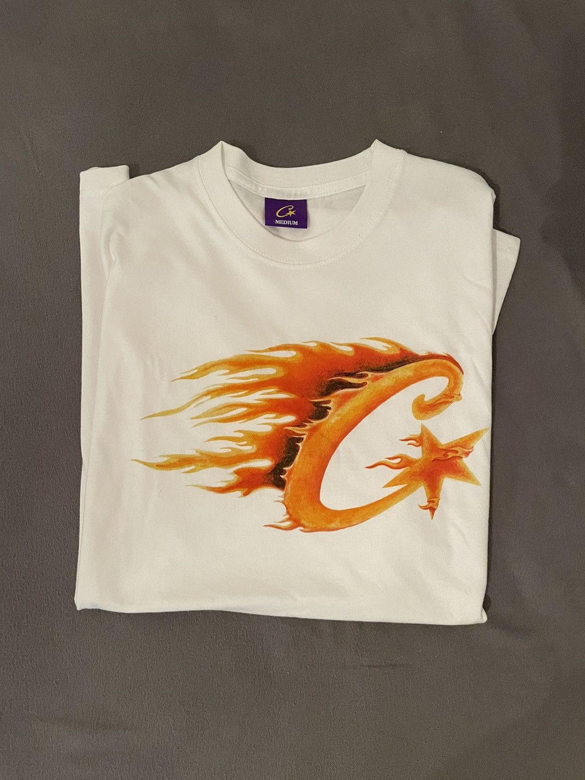 Corteiz Corteiz Flame C Starz White Tee | Grailed