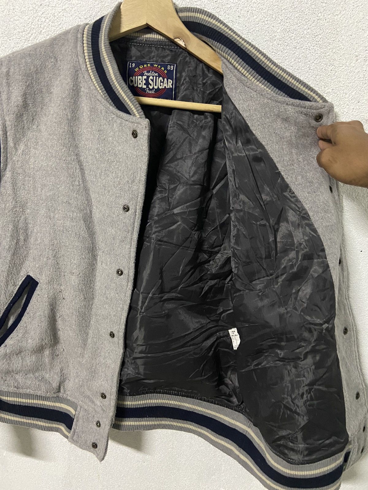 Japanese Brand Cube Sugar Varsity Jacket Size US M / EU 48-50 / 2 - 6 Thumbnail