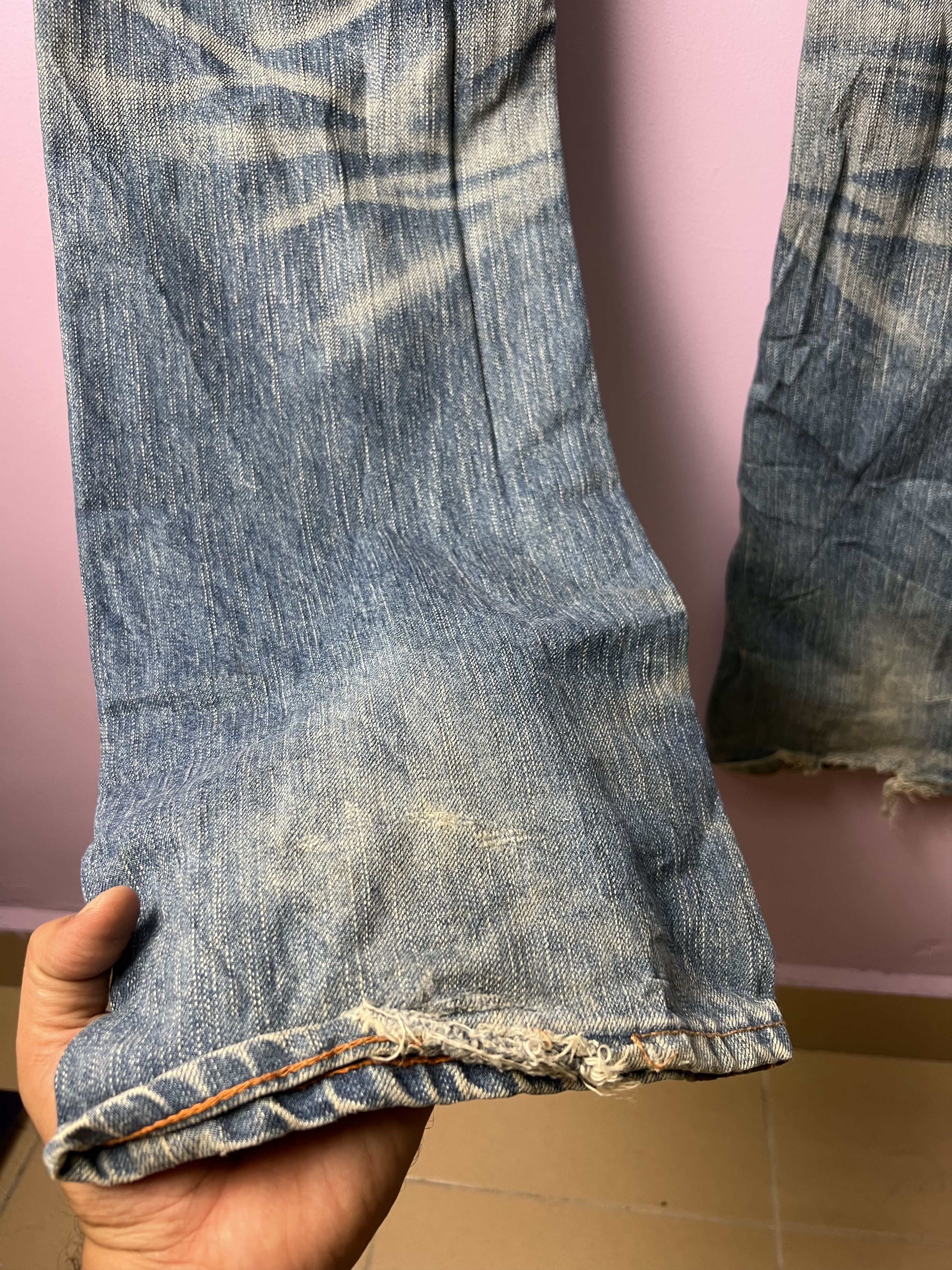 Japanese Brand 🔥Rare Vintage Blue Way Distressed Denim Size US 34 / EU 50 - 16 Thumbnail