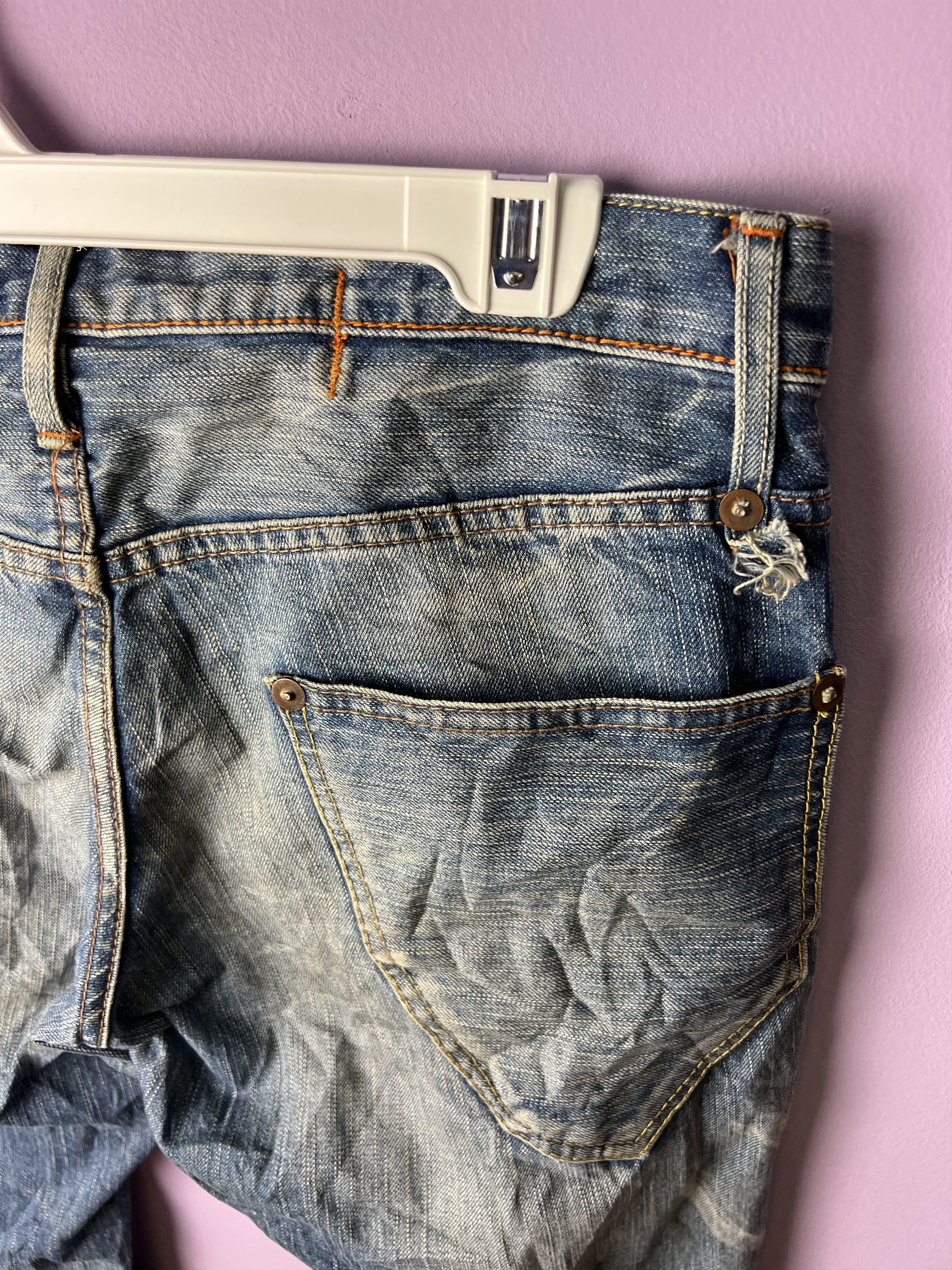 Japanese Brand 🔥Rare Vintage Blue Way Distressed Denim Size US 34 / EU 50 - 13 Thumbnail
