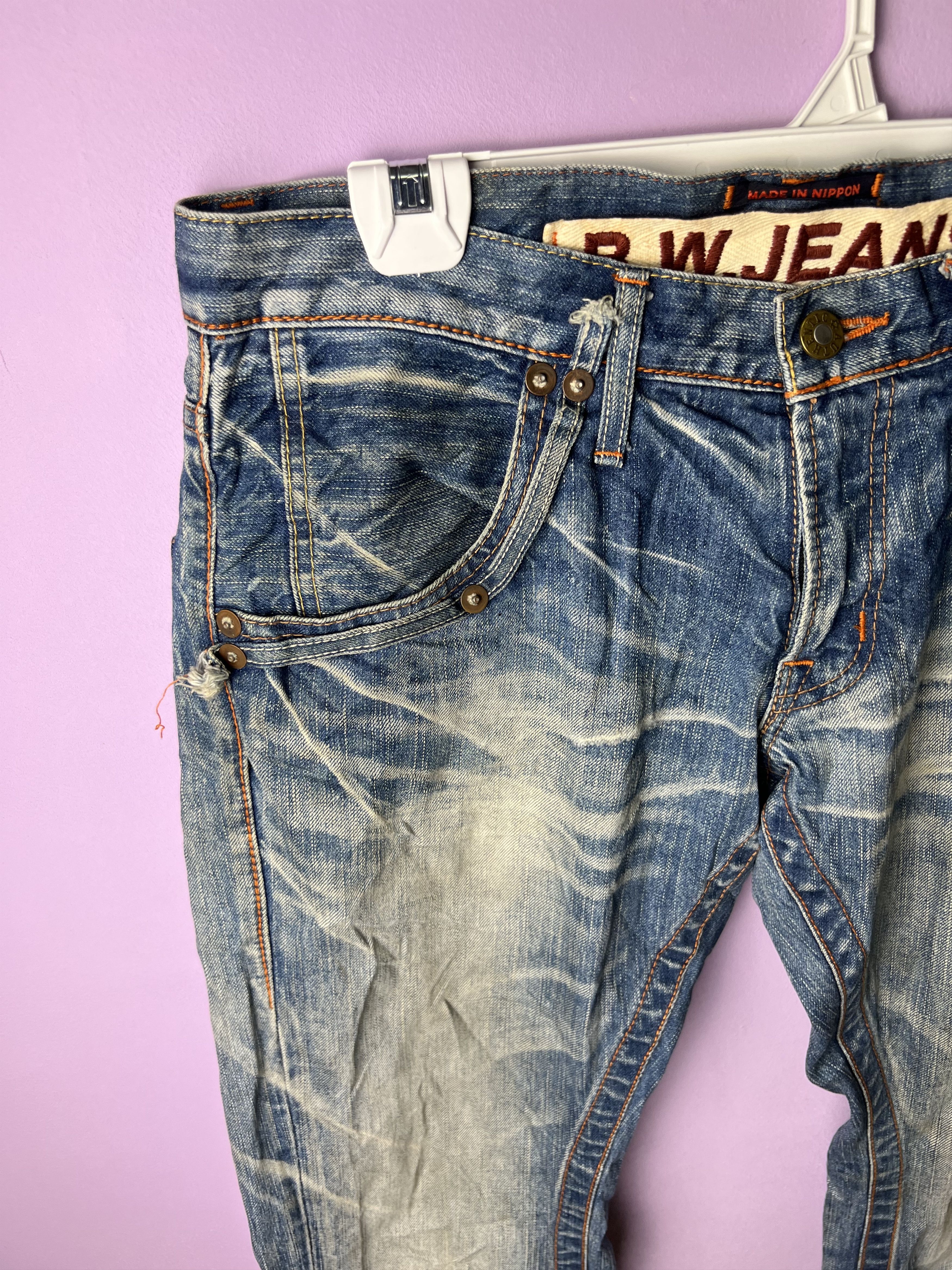 Japanese Brand 🔥Rare Vintage Blue Way Distressed Denim Size US 34 / EU 50 - 9 Thumbnail