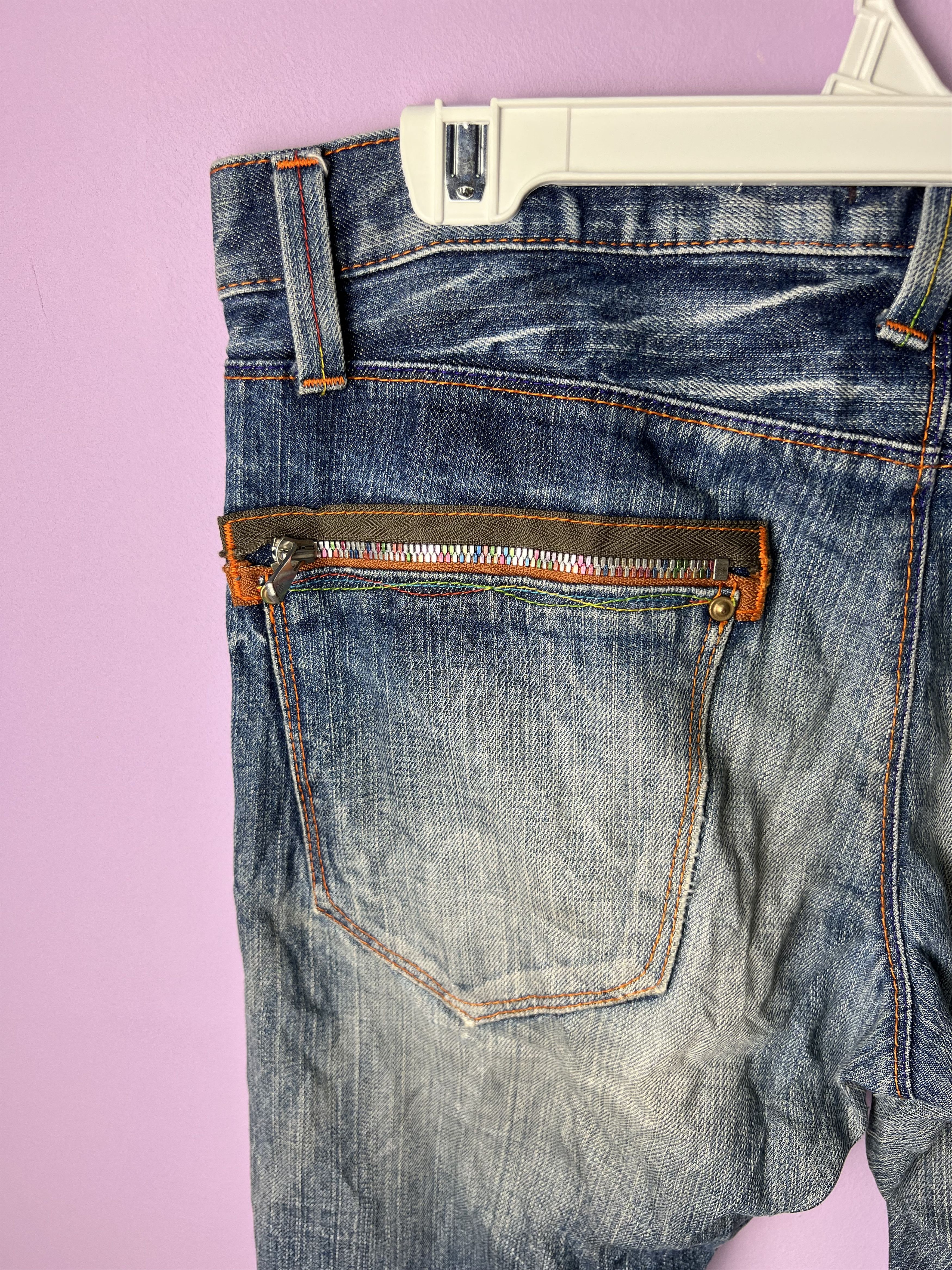 Japanese Brand 🔥Vintage Blue Way Union Made Distressed Denim Size US 36 / EU 52 - 12 Thumbnail
