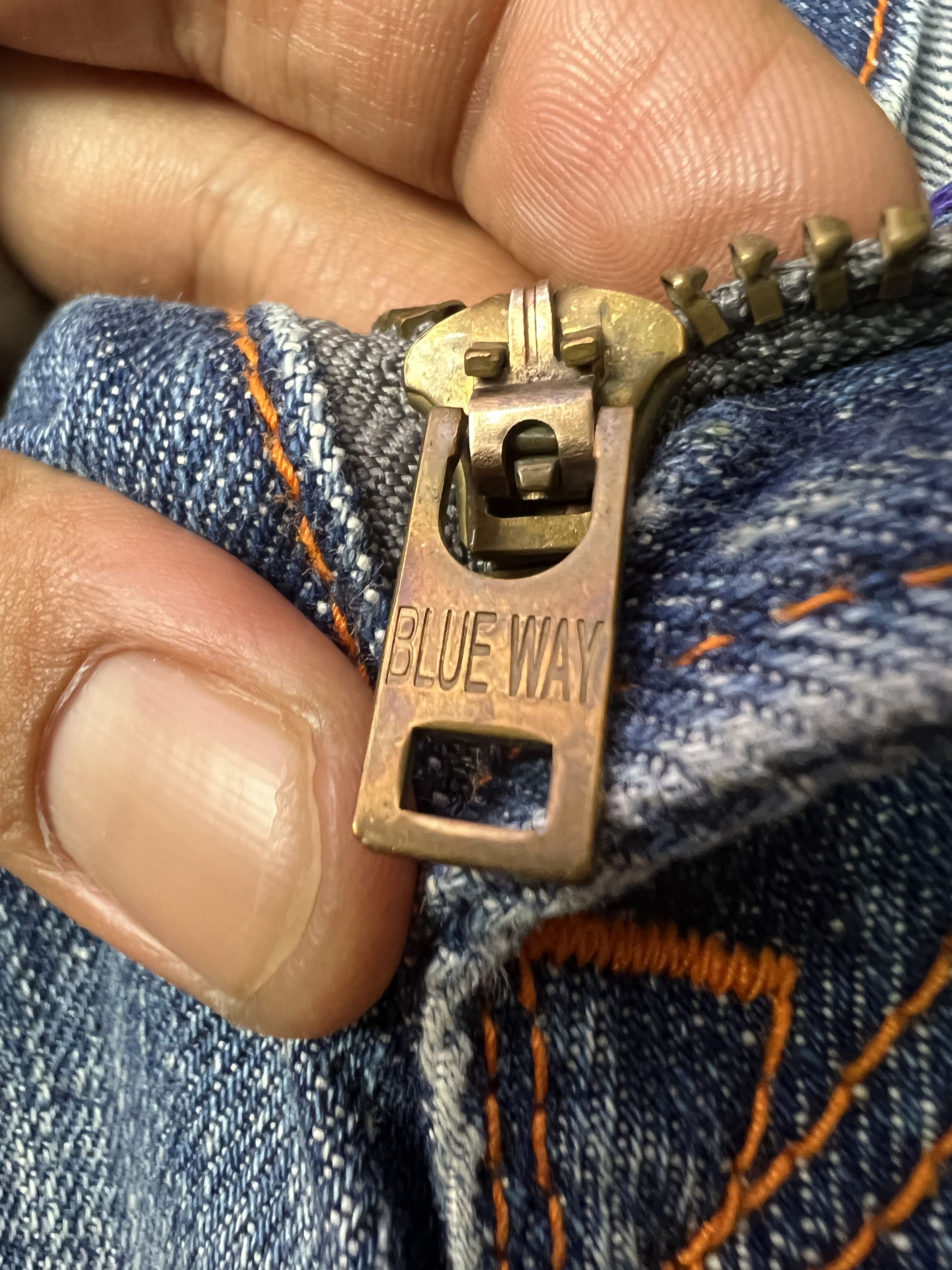 Japanese Brand 🔥Vintage Blue Way Union Made Distressed Denim Size US 36 / EU 52 - 20 Thumbnail