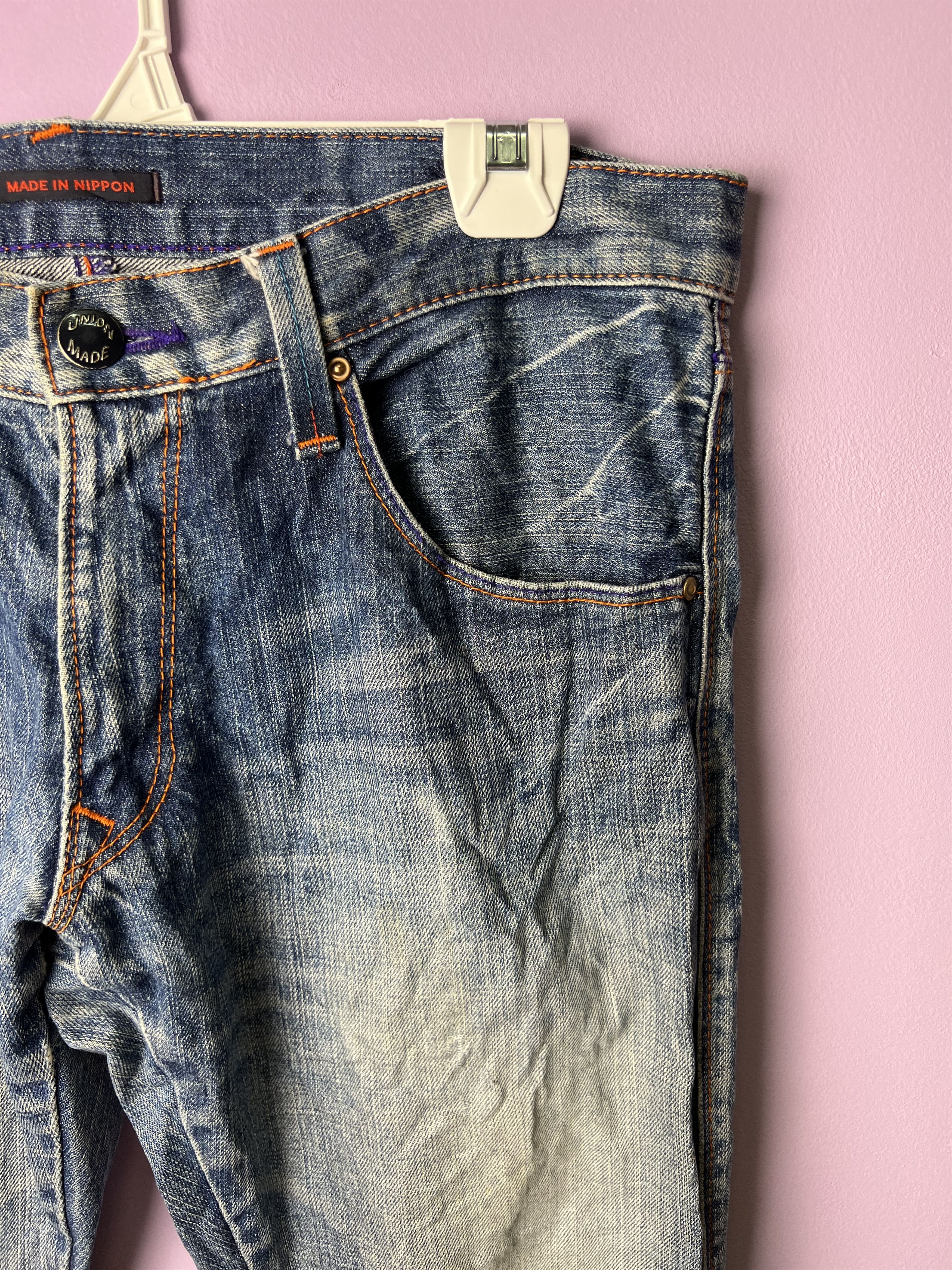 Japanese Brand 🔥Vintage Blue Way Union Made Distressed Denim Size US 36 / EU 52 - 7 Thumbnail