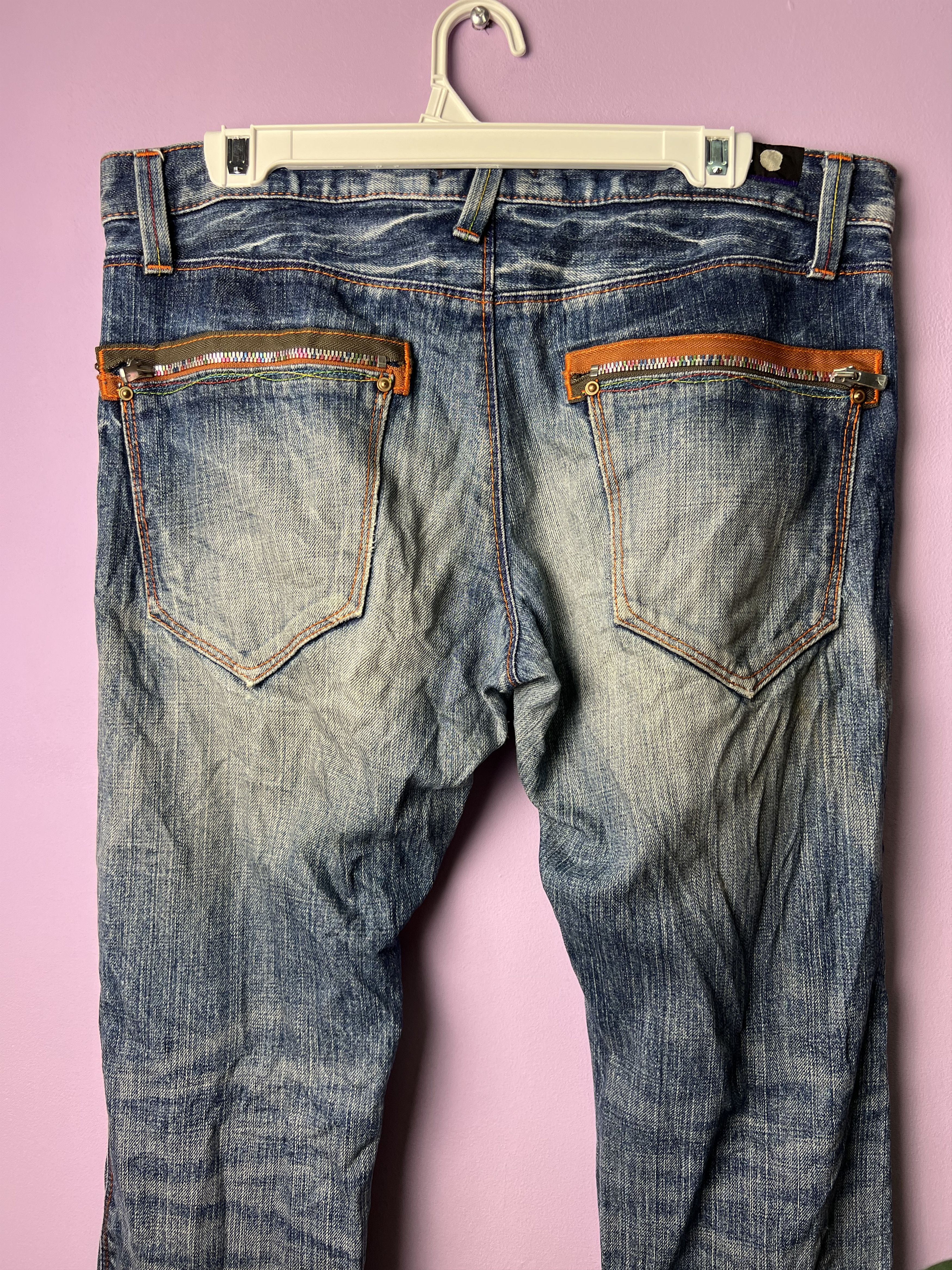 Japanese Brand 🔥Vintage Blue Way Union Made Distressed Denim Size US 36 / EU 52 - 10 Thumbnail
