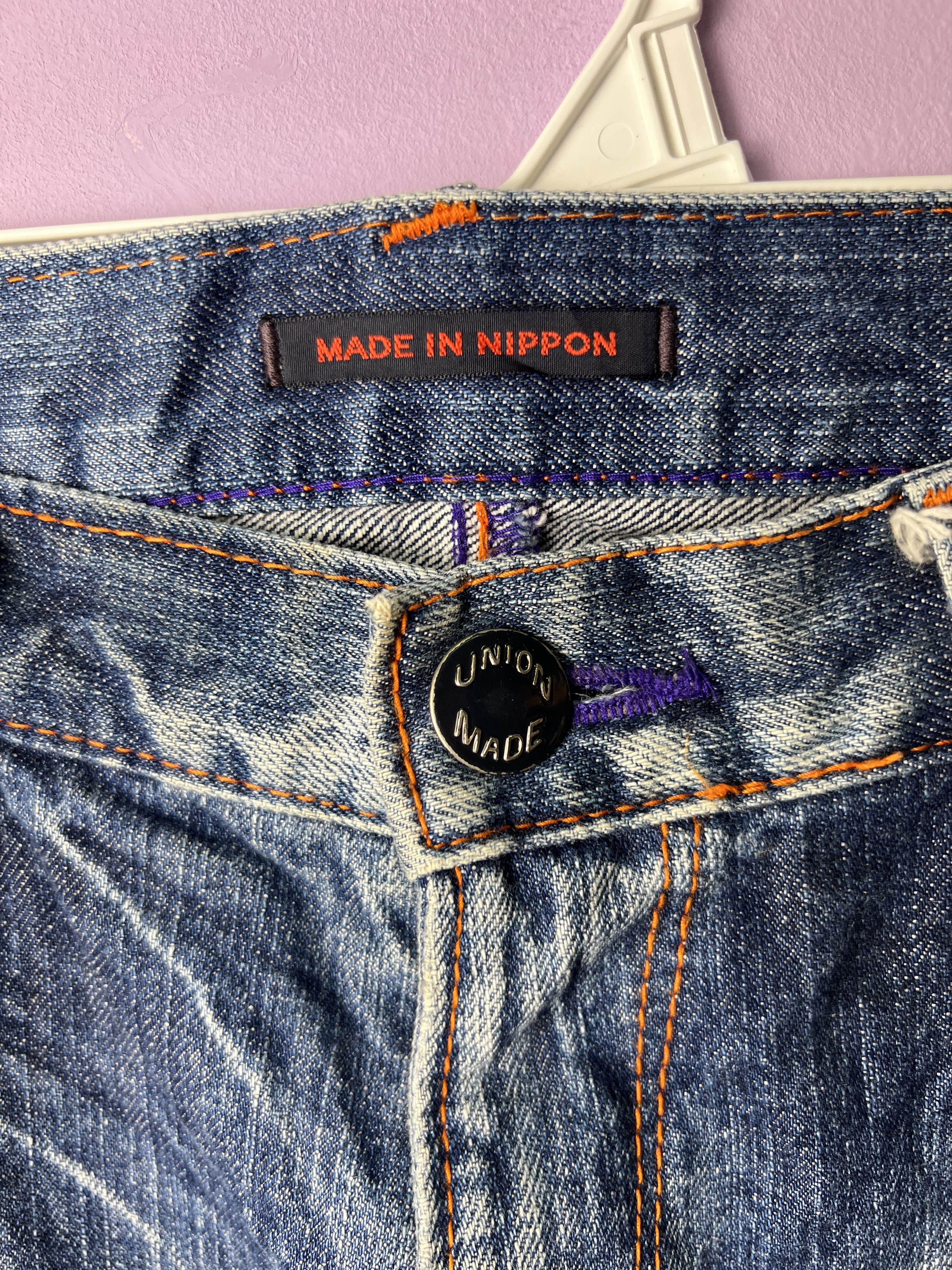 Japanese Brand 🔥Vintage Blue Way Union Made Distressed Denim Size US 36 / EU 52 - 8 Thumbnail