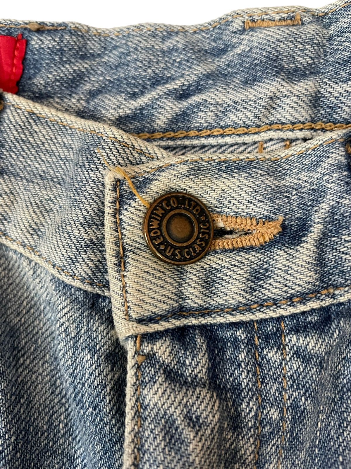 Edwin × Japanese Brand × Vintage 90s Vtg Edwin US Classic Lot 602 Light Washed Jeans Size US 29 - 8 Thumbnail