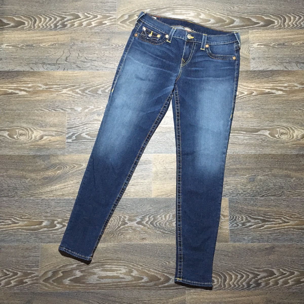 True Religion Women’s TRUE RELIGION Embroidery Slim Fit Jeans Size 32" / US 10 / IT 46 - 2 Thumbnail