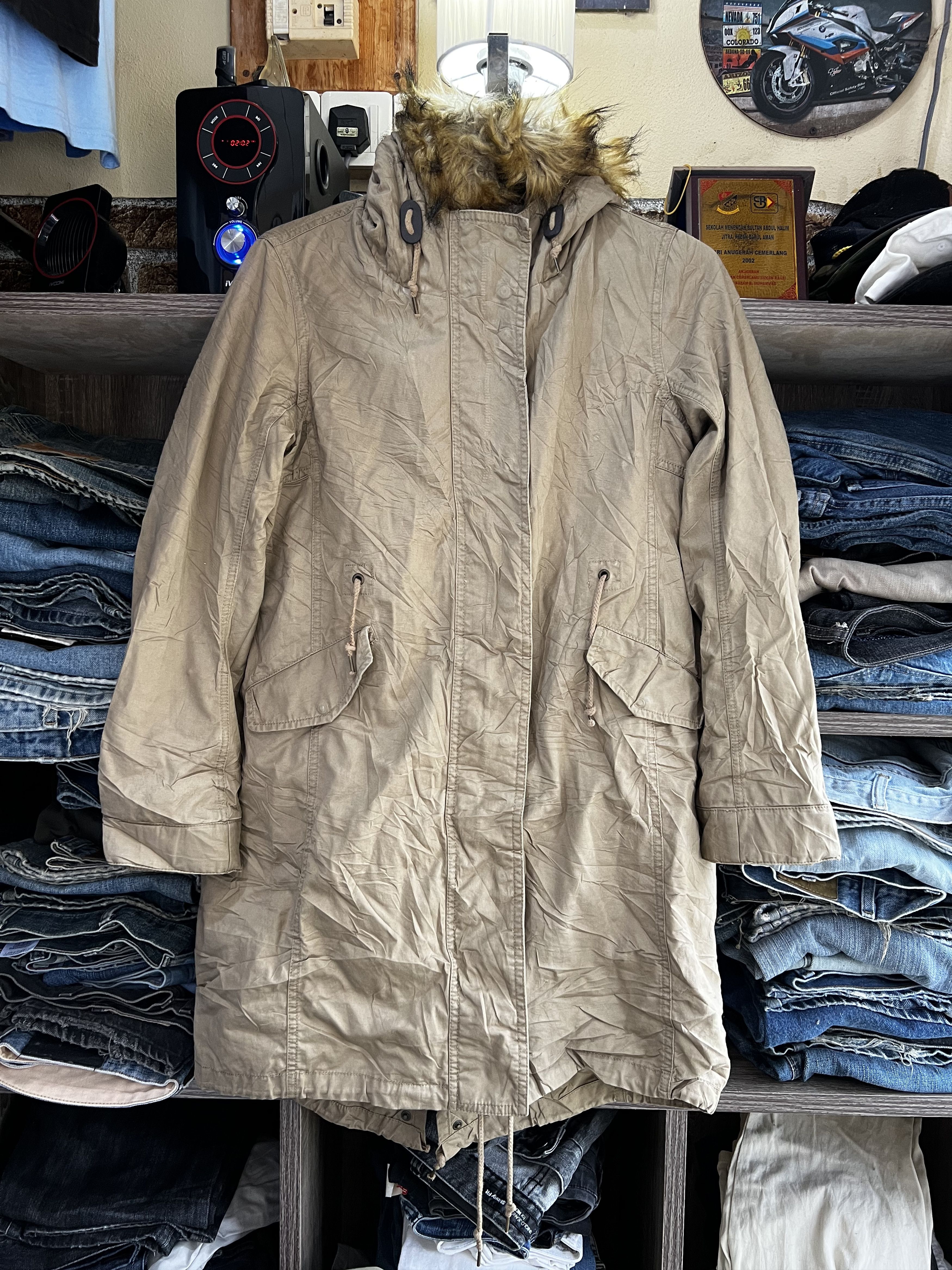 Japanese Brand 🔥Vintage Back Number Fishtail Sherpa Parkas Size US S / EU 44-46 / 1 - 1 Thumbnail