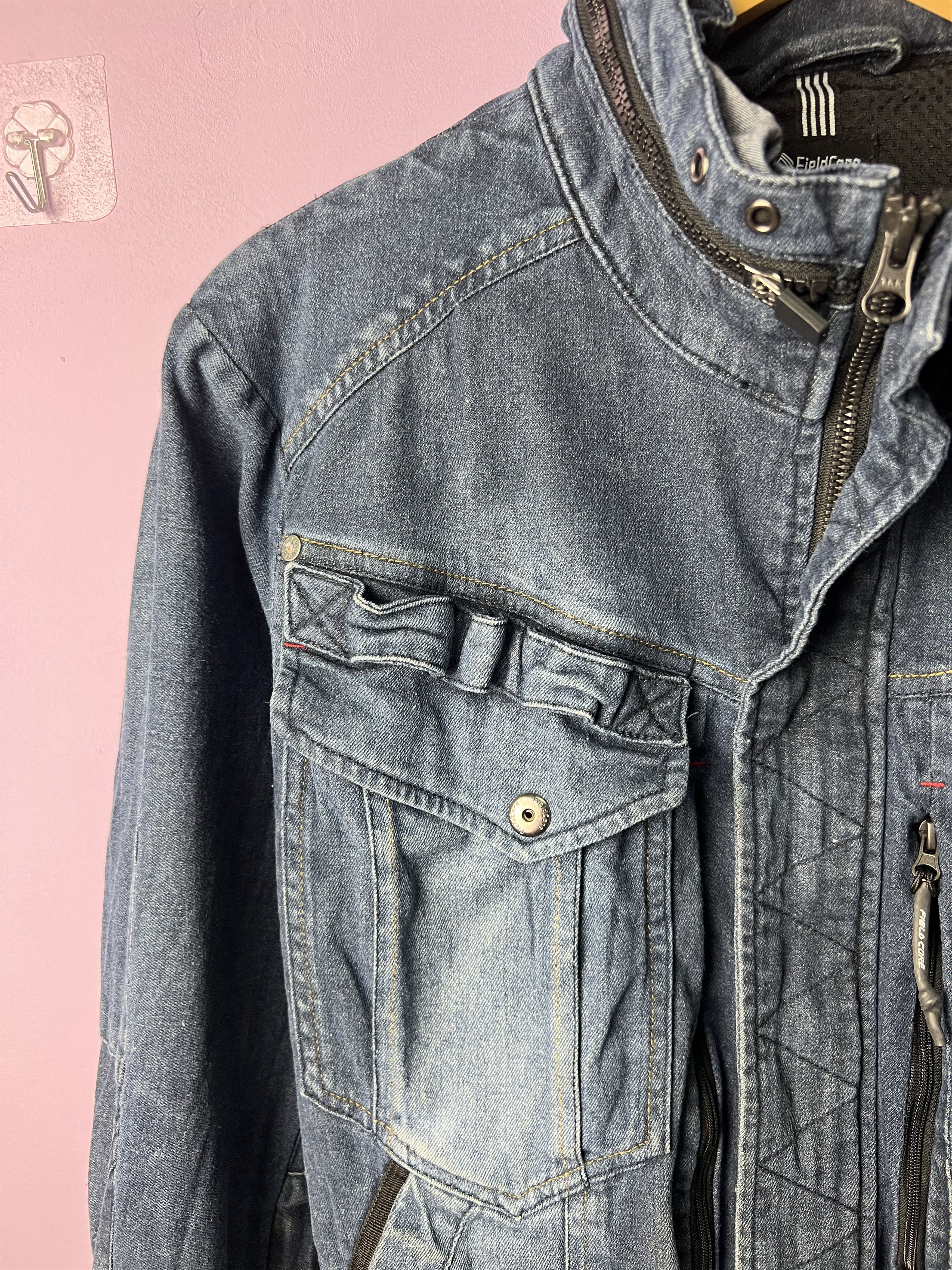 Japanese Brand 🔥Fieldcore Denim Worker Tactical Jackets Size US S / EU 44-46 / 1 - 6 Thumbnail