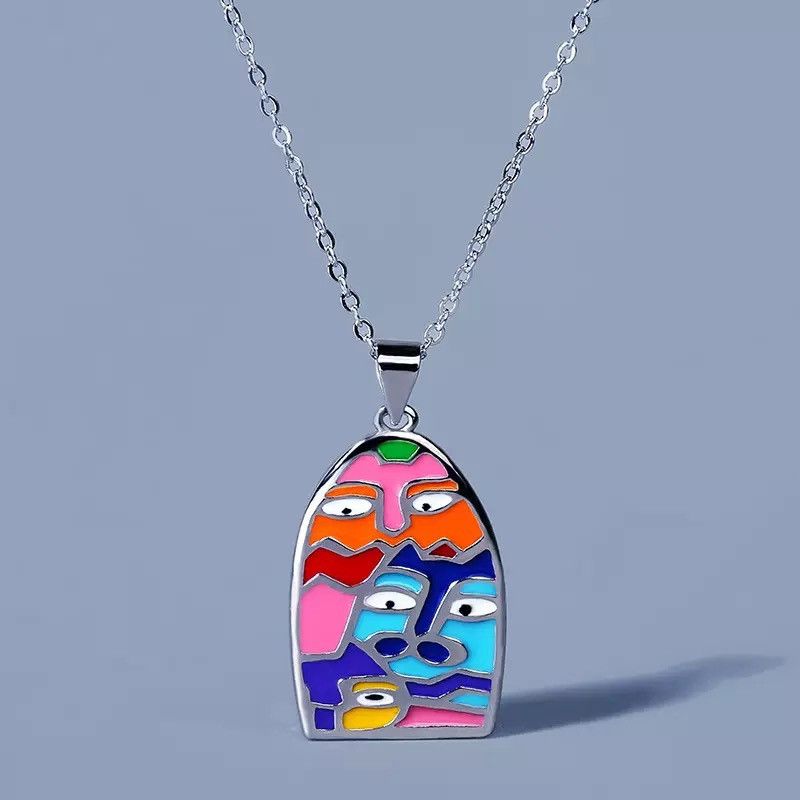 Jewelry Creative Exquisite Expression Face Pendant Necklace Size ONE SIZE - 1 Thumbnail